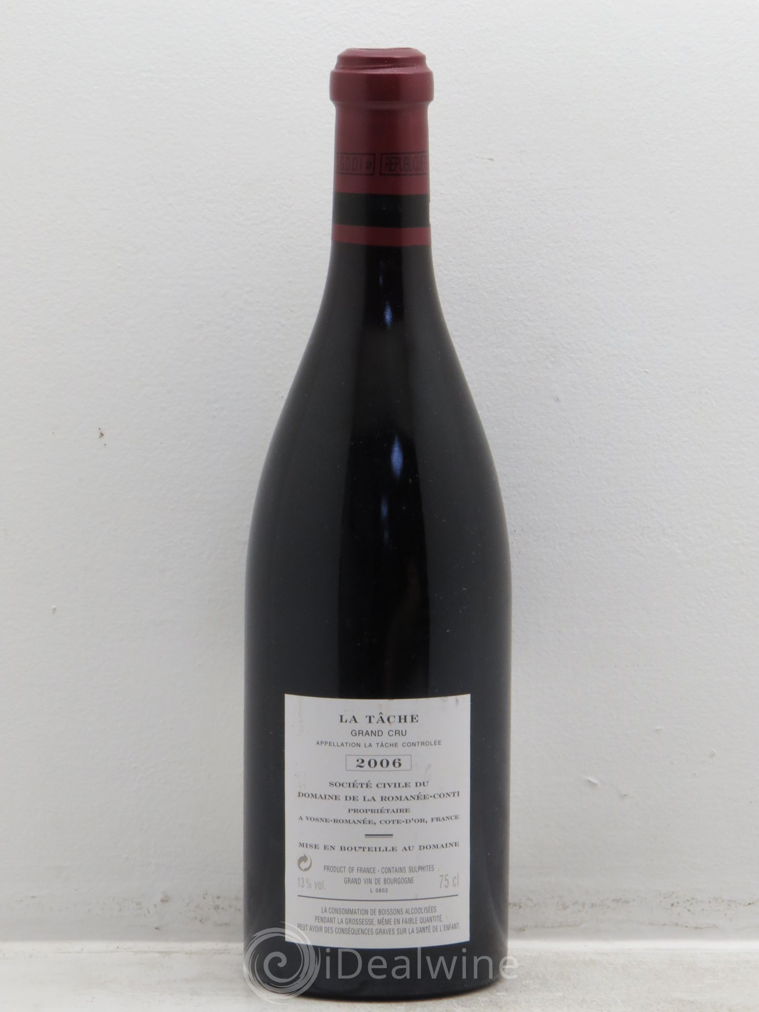 La Tâche Grand Cru Domaine de la Romanée-Conti 2006 - Lot de 1 bouteille - 1