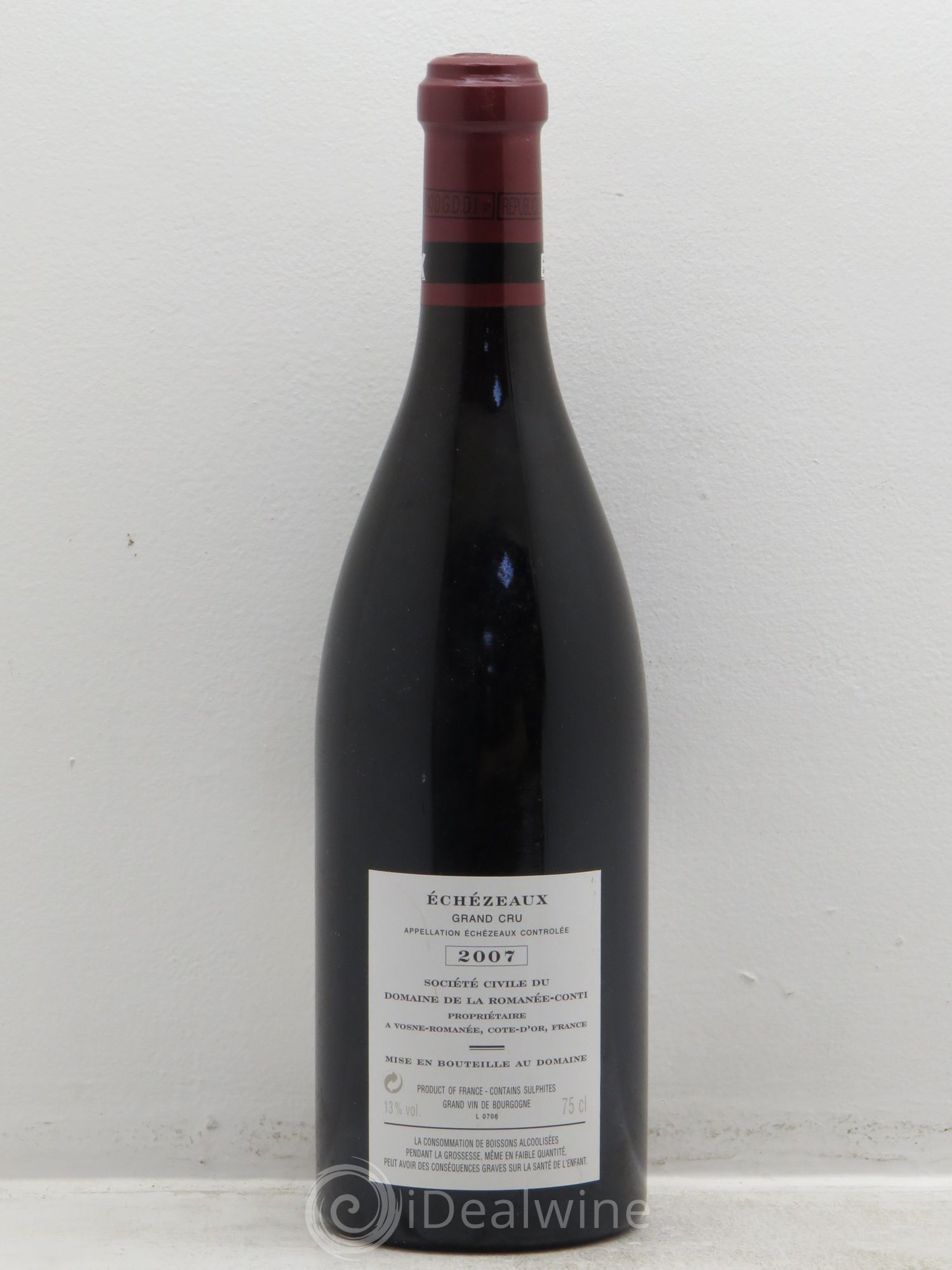 Echezeaux Grand Cru Domaine de la Romanée-Conti 2007 - Lot de 1 bouteille - 1
