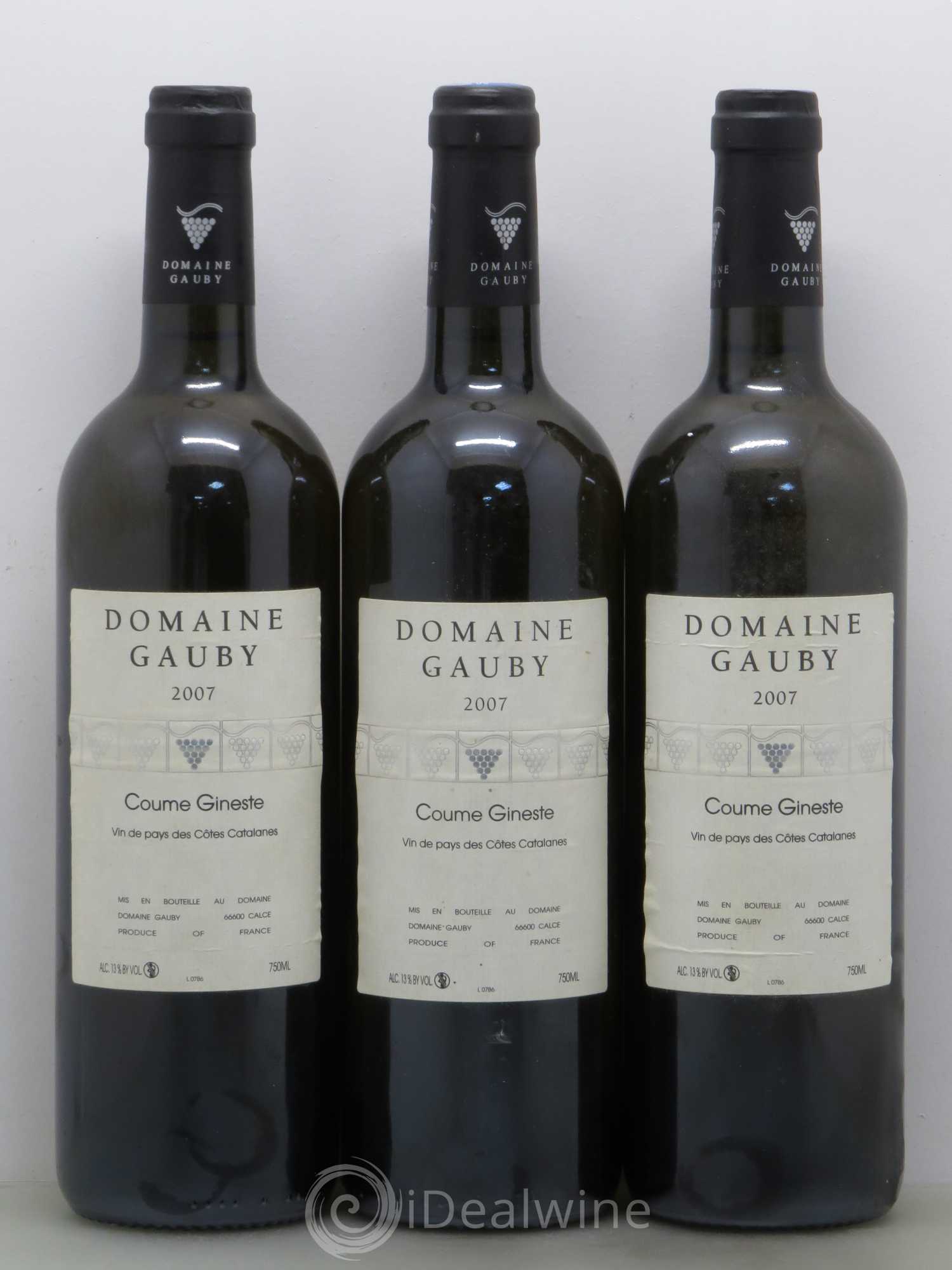 Côtes Catalanes Coume Gineste Gauby (Domaine) 2007 - Lot de 3 bouteilles - 0