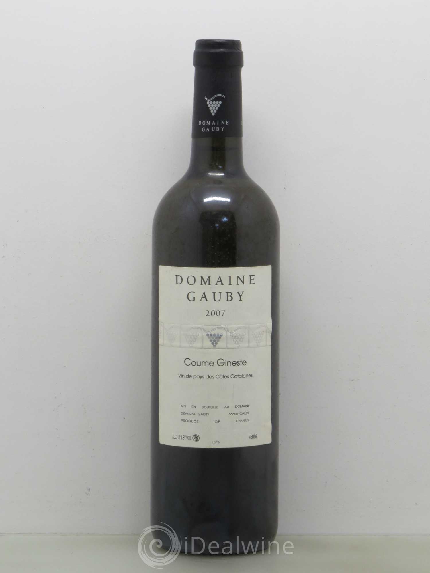 Côtes Catalanes Coume Gineste Gauby (Domaine) 2007 - Lot de 1 bouteille - 0