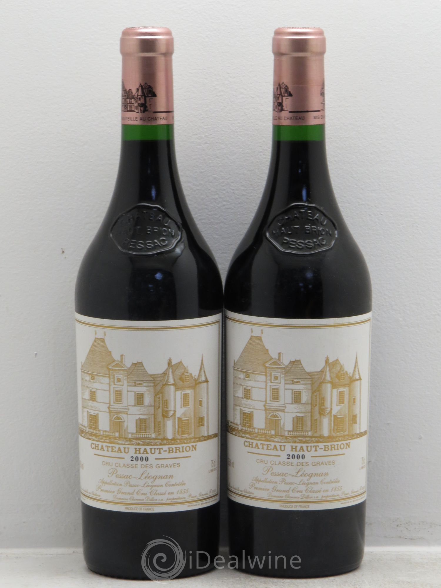 Château Haut Brion 1er Grand Cru Classé 2000 - Lot de 2 bouteilles - 0