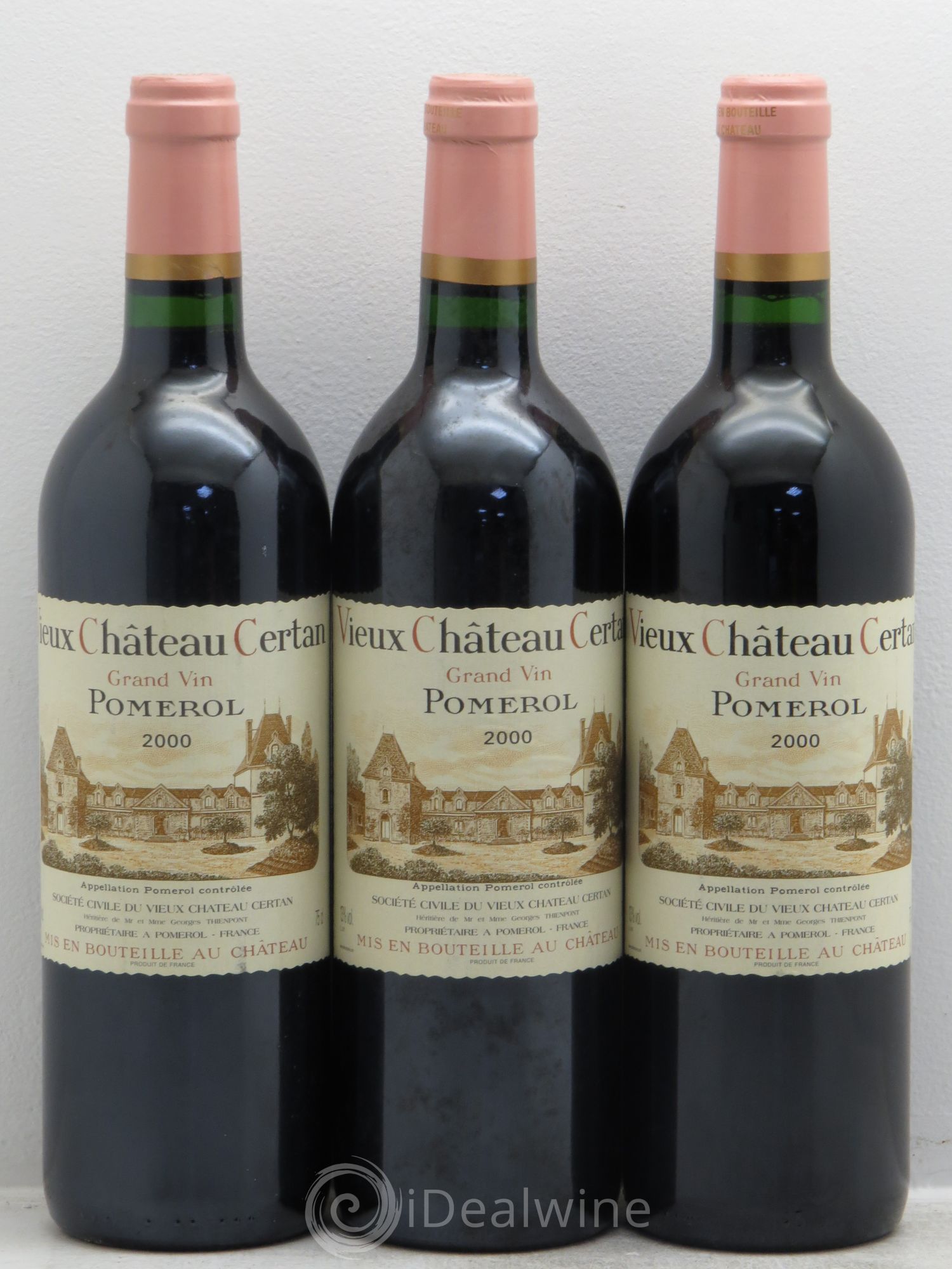Vieux Château Certan 2000 - Lot de 3 bouteilles - 0