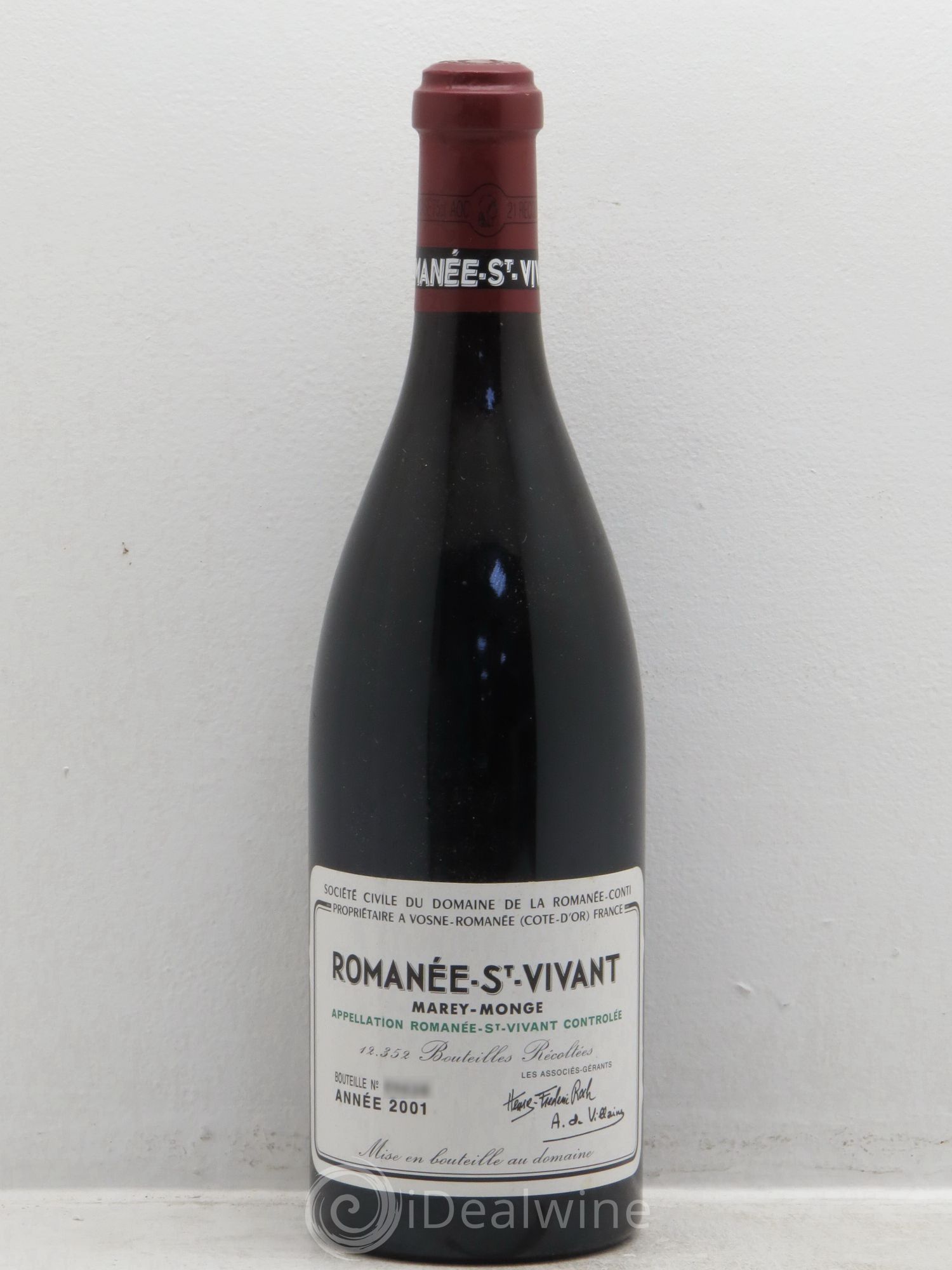 Romanée-Saint-Vivant Grand Cru Domaine de la Romanée-Conti 2001 - Lot de 1 bouteille - 0
