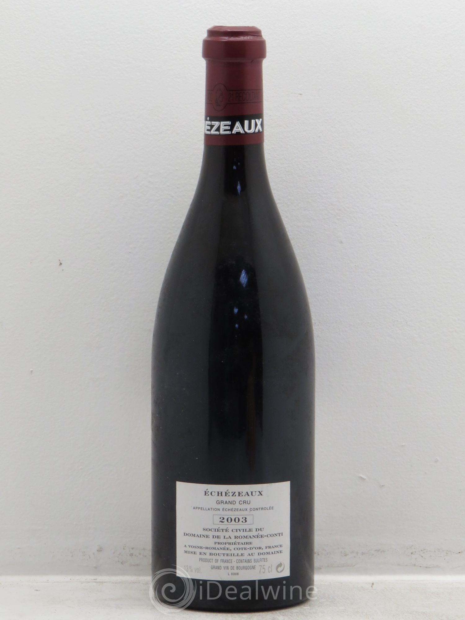 Echezeaux Grand Cru Domaine de la Romanée-Conti 2003 - Lot de 1 bouteille - 1