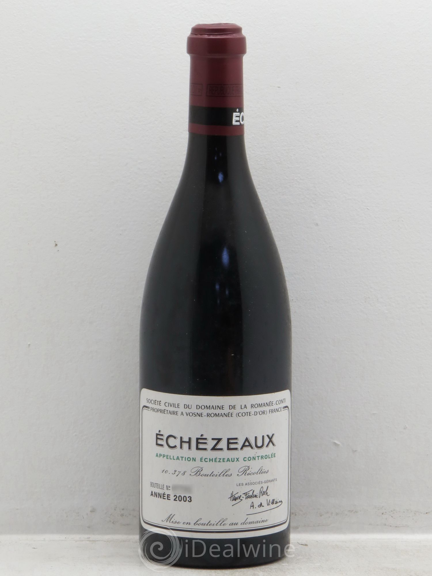 Echezeaux Grand Cru Domaine de la Romanée-Conti 2003 - Lot de 1 bouteille - 0
