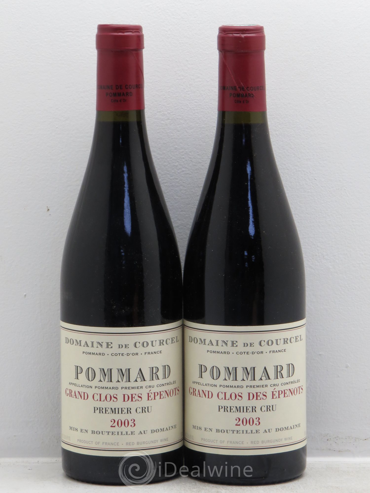 Pommard 1er Cru Grand Clos des Epenots de Courcel (Domaine) 2003 - Lot de 2 bouteilles - 0