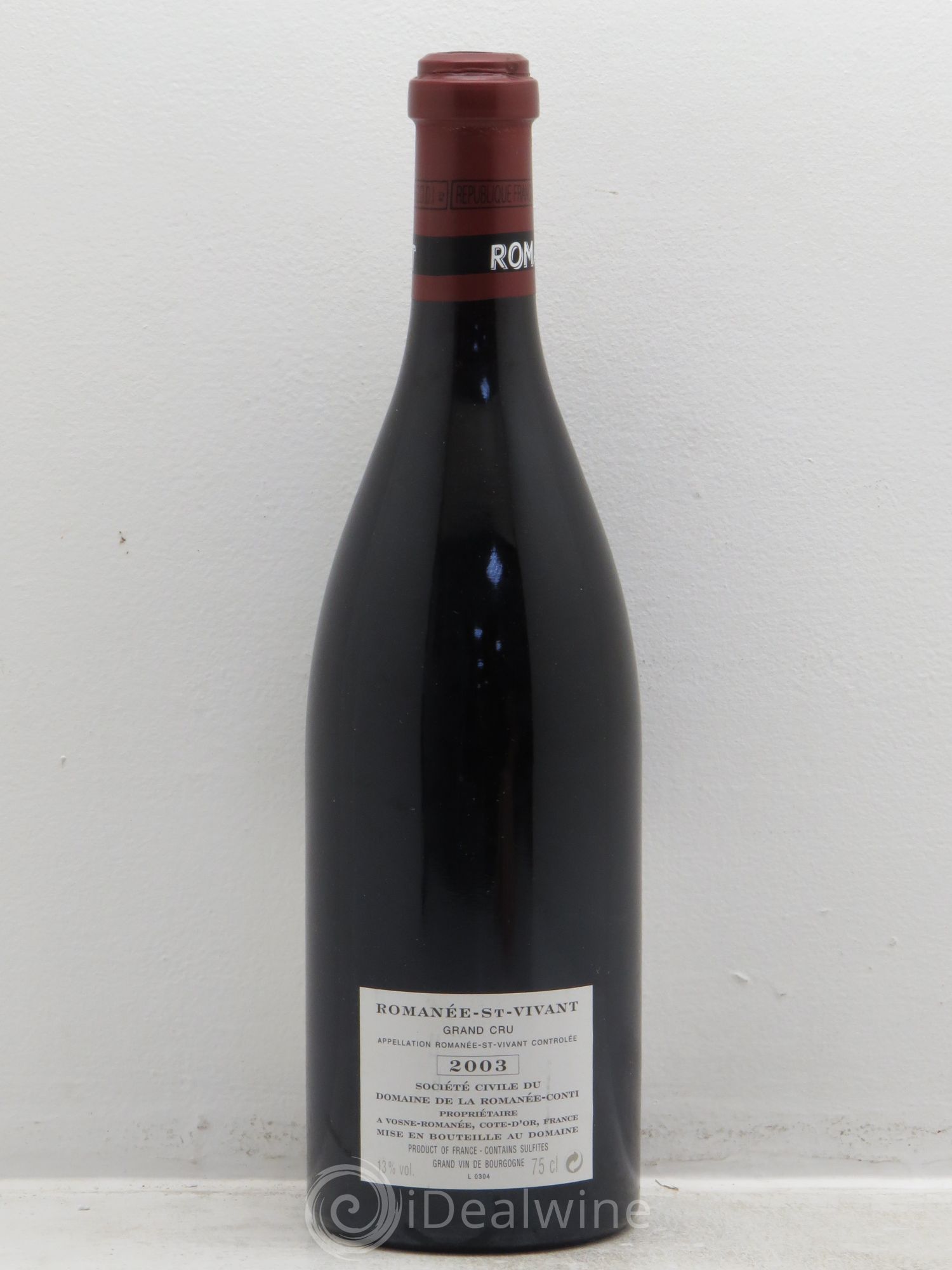Romanée-Saint-Vivant Grand Cru Domaine de la Romanée-Conti 2003 - Lot de 1 bouteille - 1