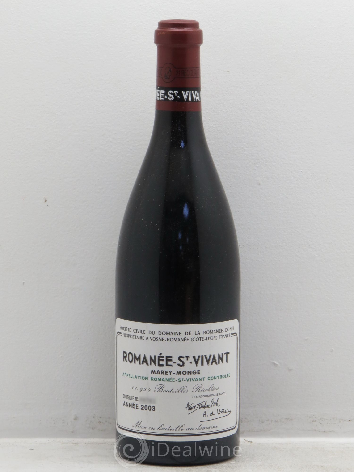Romanée-Saint-Vivant Grand Cru Domaine de la Romanée-Conti 2003 - Lot de 1 bouteille - 0