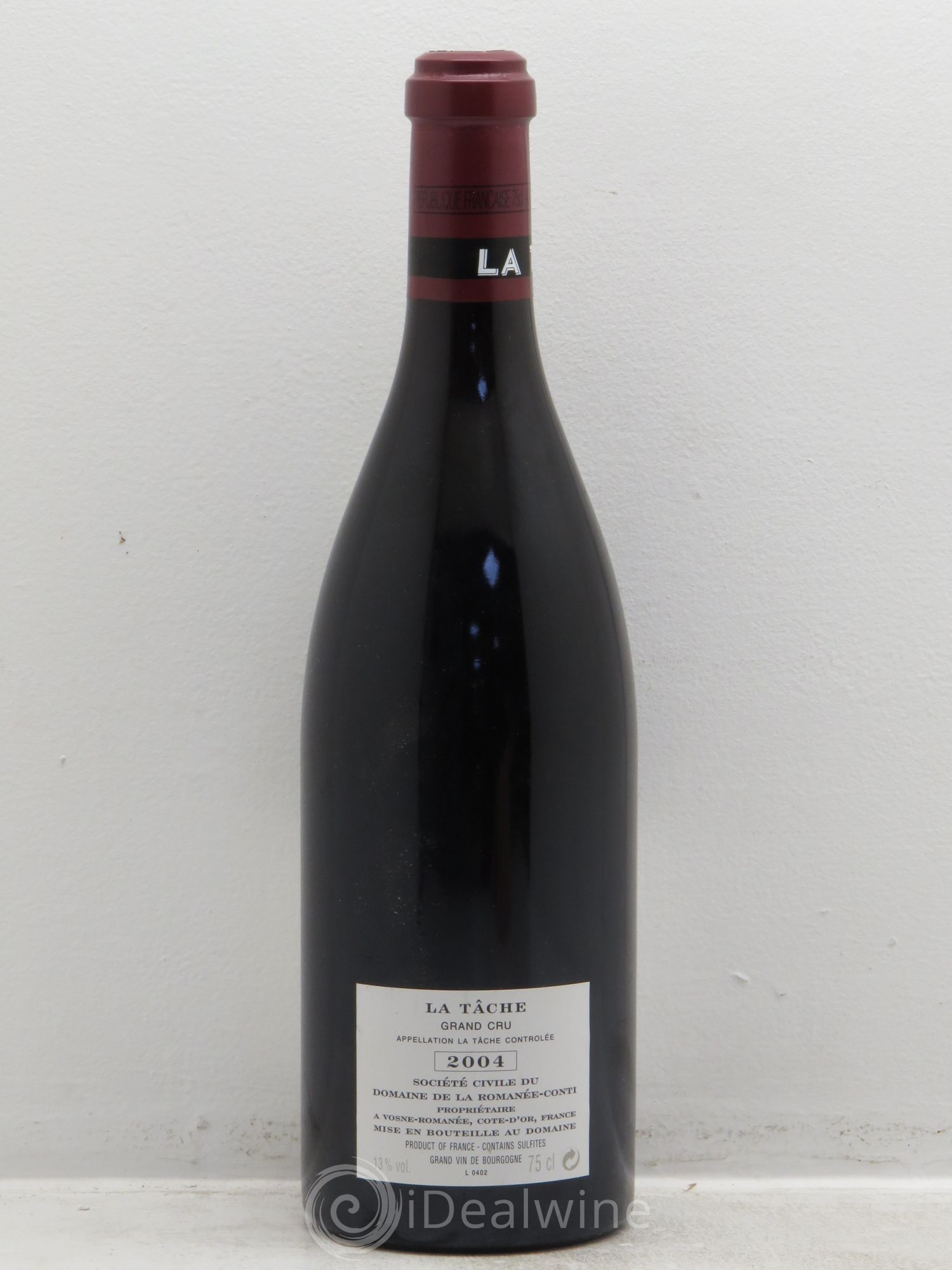 La Tâche Grand Cru Domaine de la Romanée-Conti 2004 - Lot de 1 bouteille - 1