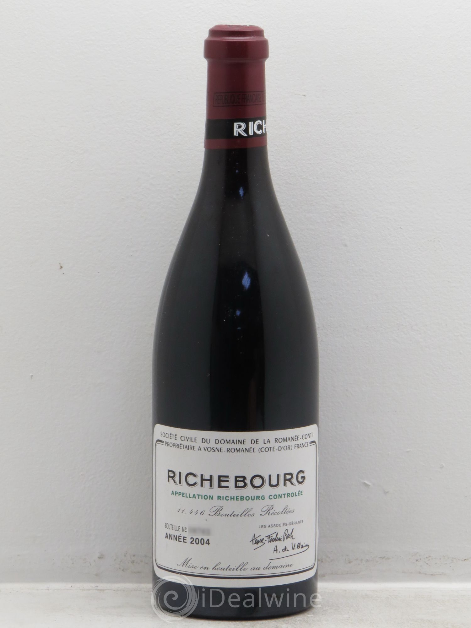 Richebourg Grand Cru Domaine de la Romanée-Conti 2004 - Lot de 1 bouteille - 0