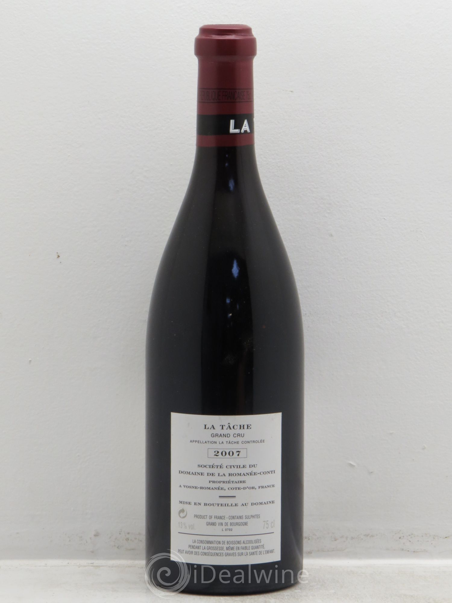 La Tâche Grand Cru Domaine de la Romanée-Conti 2007 - Lot de 1 bouteille - 1