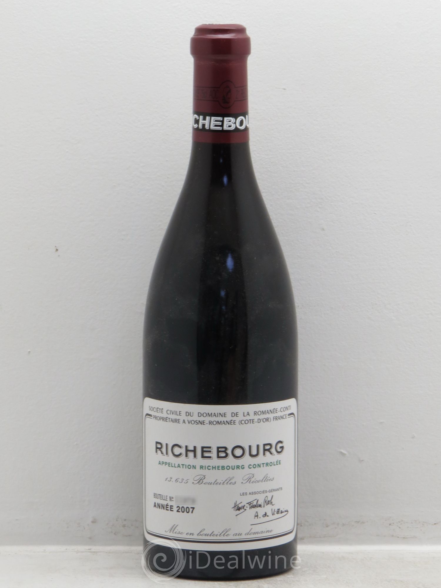 Richebourg Grand Cru Domaine de la Romanée-Conti 2007 - Lot de 1 bouteille - 0