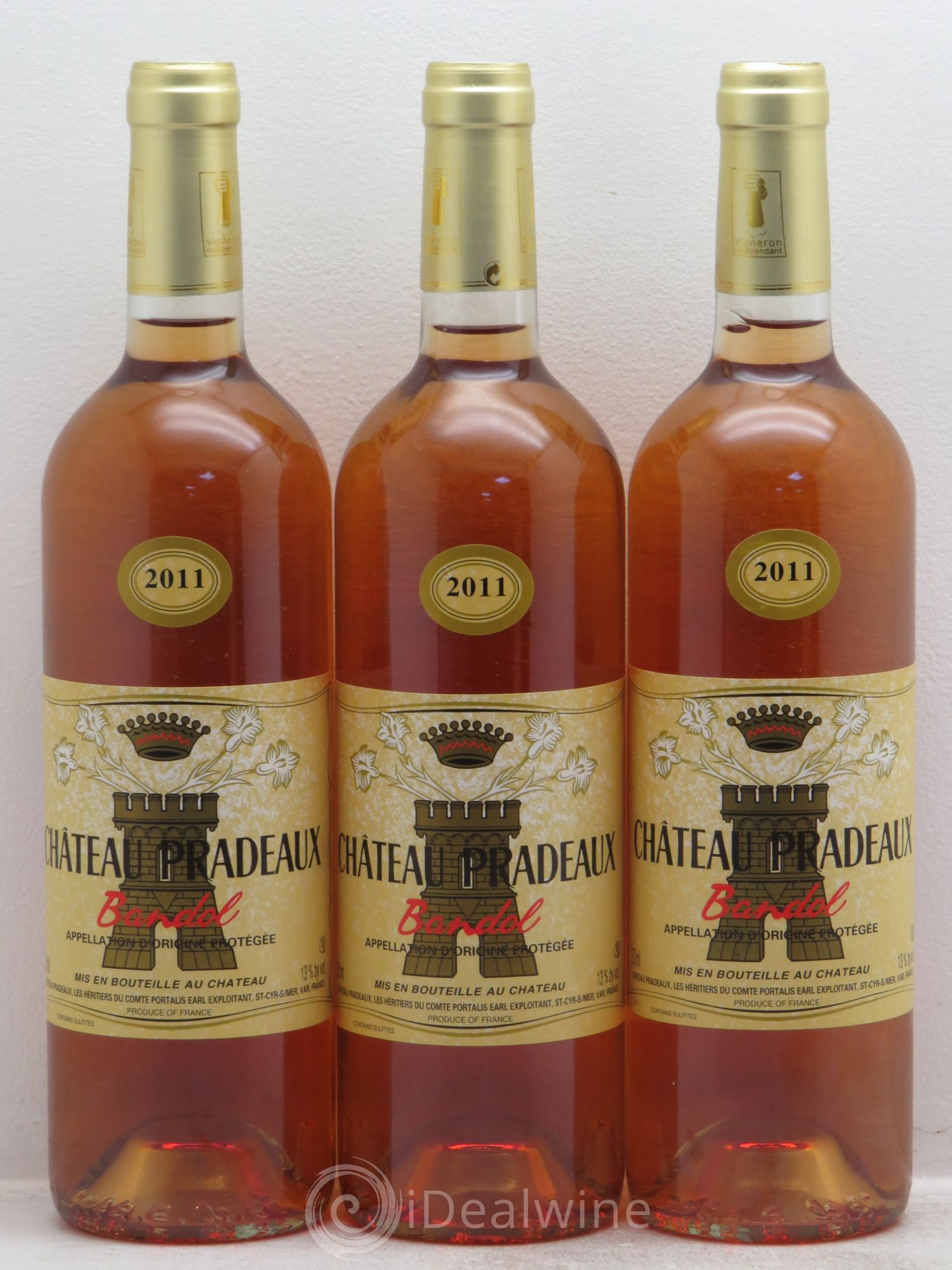 Bandol Château Pradeaux Famille Portalis 2011 - Lot de 3 bouteilles - 0