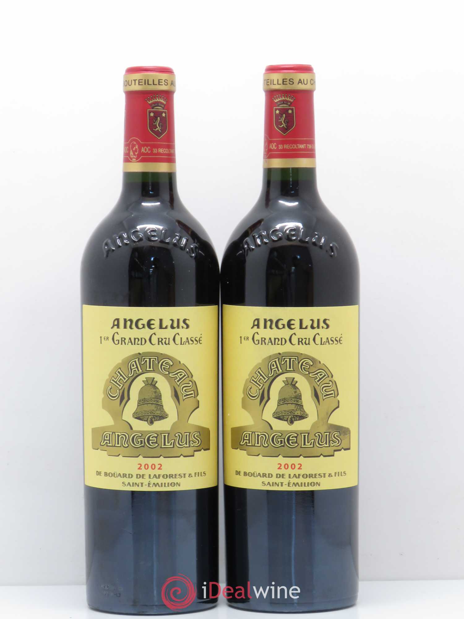 Château Angélus 1er Grand Cru Classé A 2002 - Lot de 2 bouteilles - 0