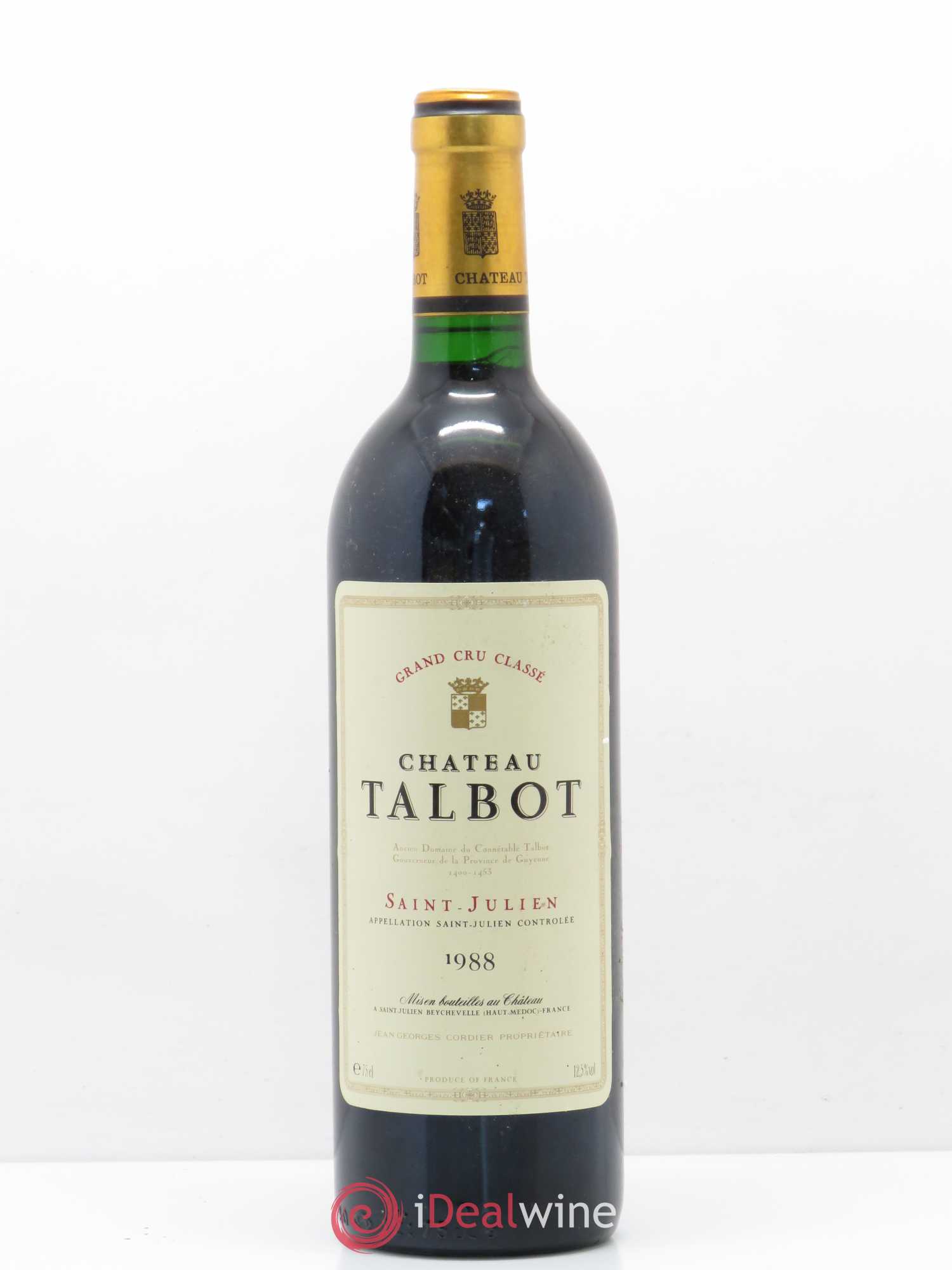 Château Talbot 4ème Grand Cru Classé 1988 - Lot de 1 bouteille - 0