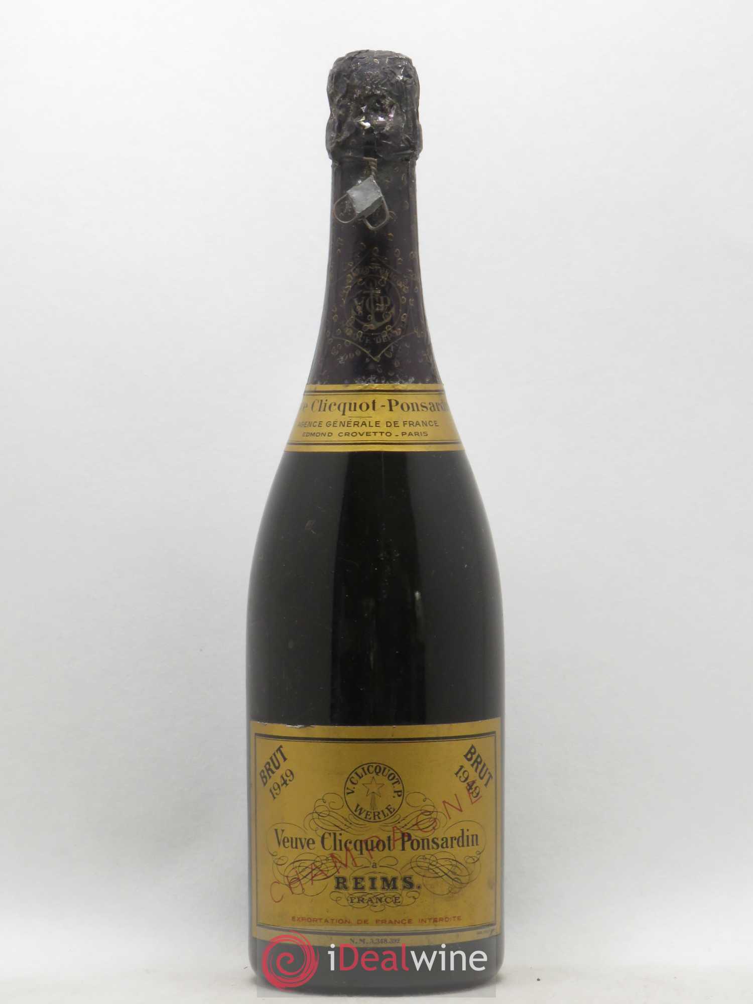 Brut Millésimé Veuve Clicquot 1949 - Lot de 1 bouteille - 0