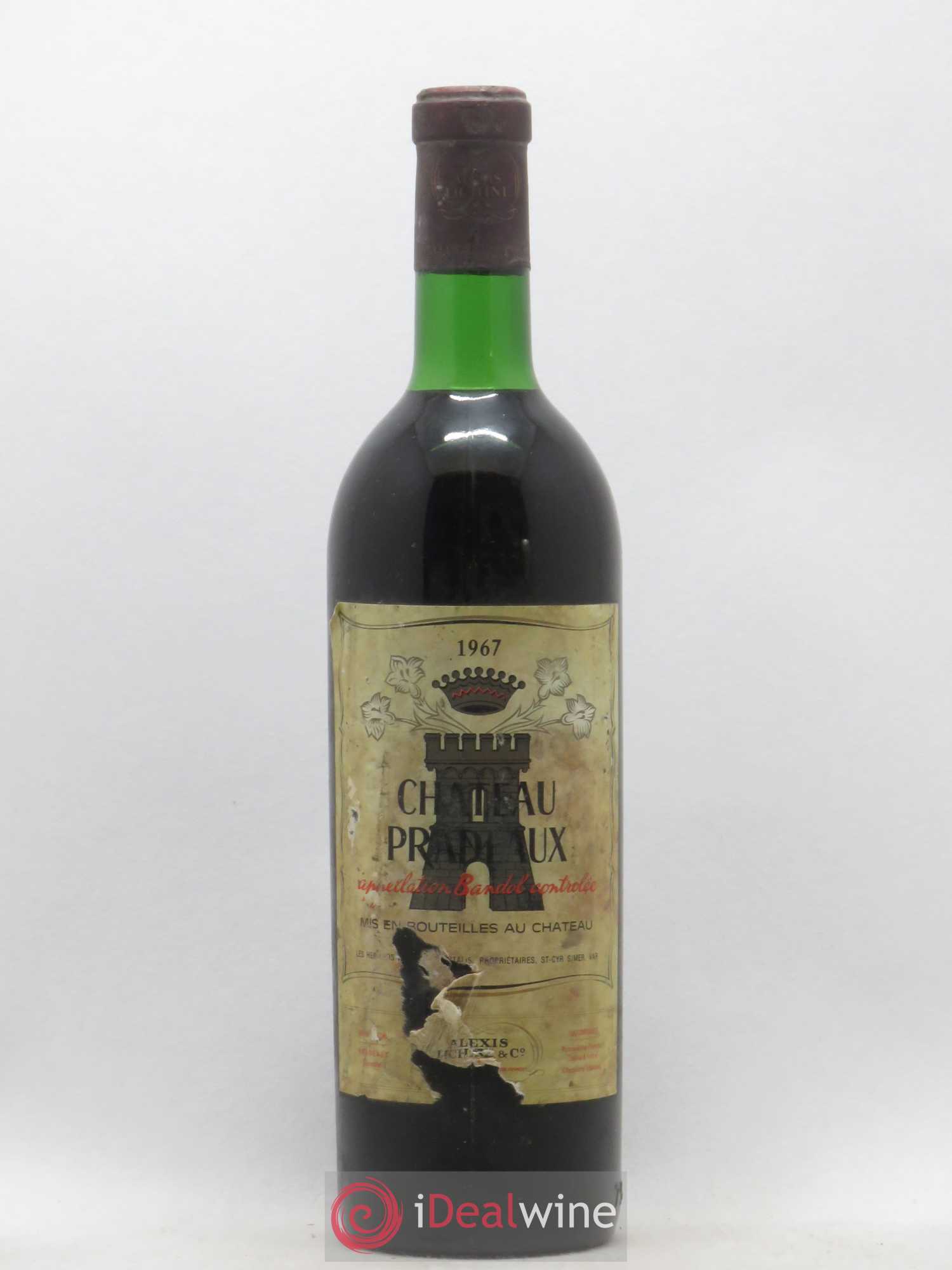 Bandol Château Pradeaux Famille Portalis 1967 - Lot de 1 bouteille - 0