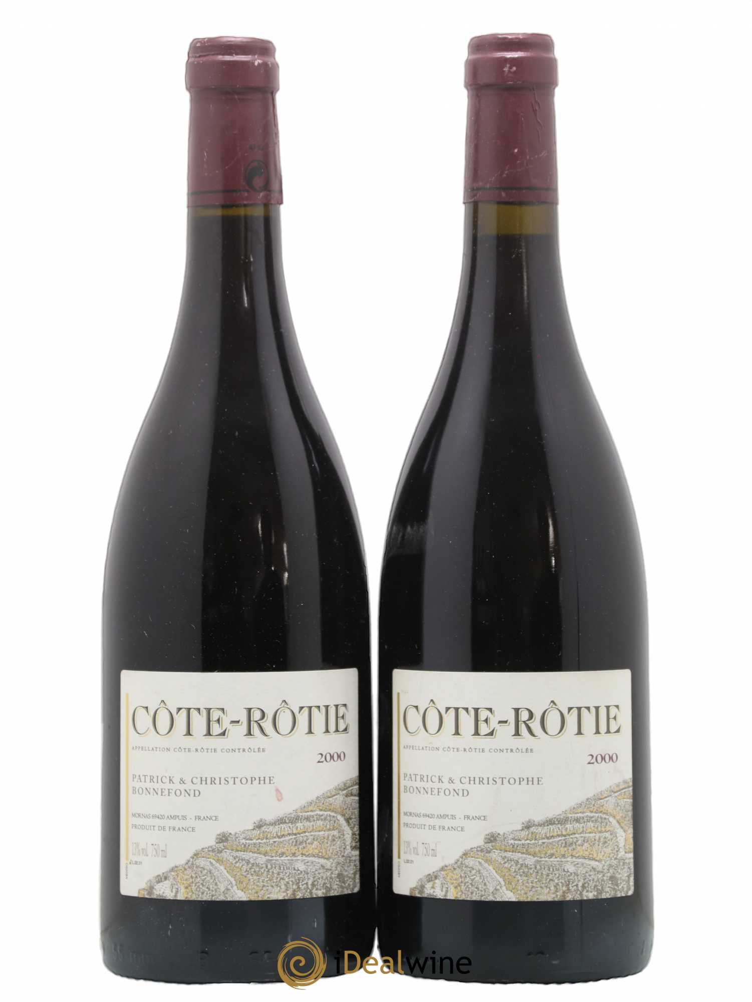Côte-Rôtie Domaine Bonnefond 2000 - Lot de 2 bouteilles - 0
