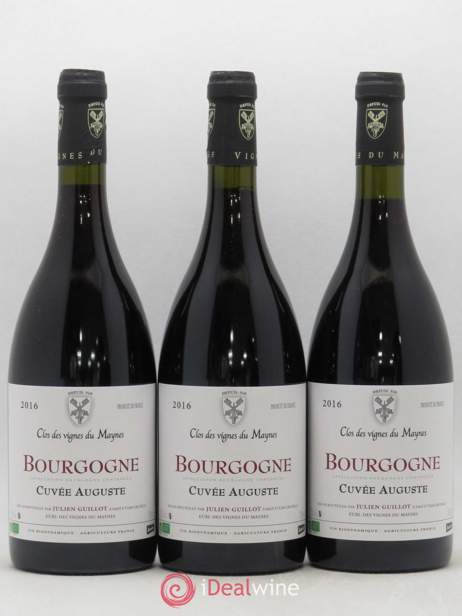 Bourgogne Cuvée Auguste Les Vignes du Maynes 2016 - Lot de 3 bouteilles - 0