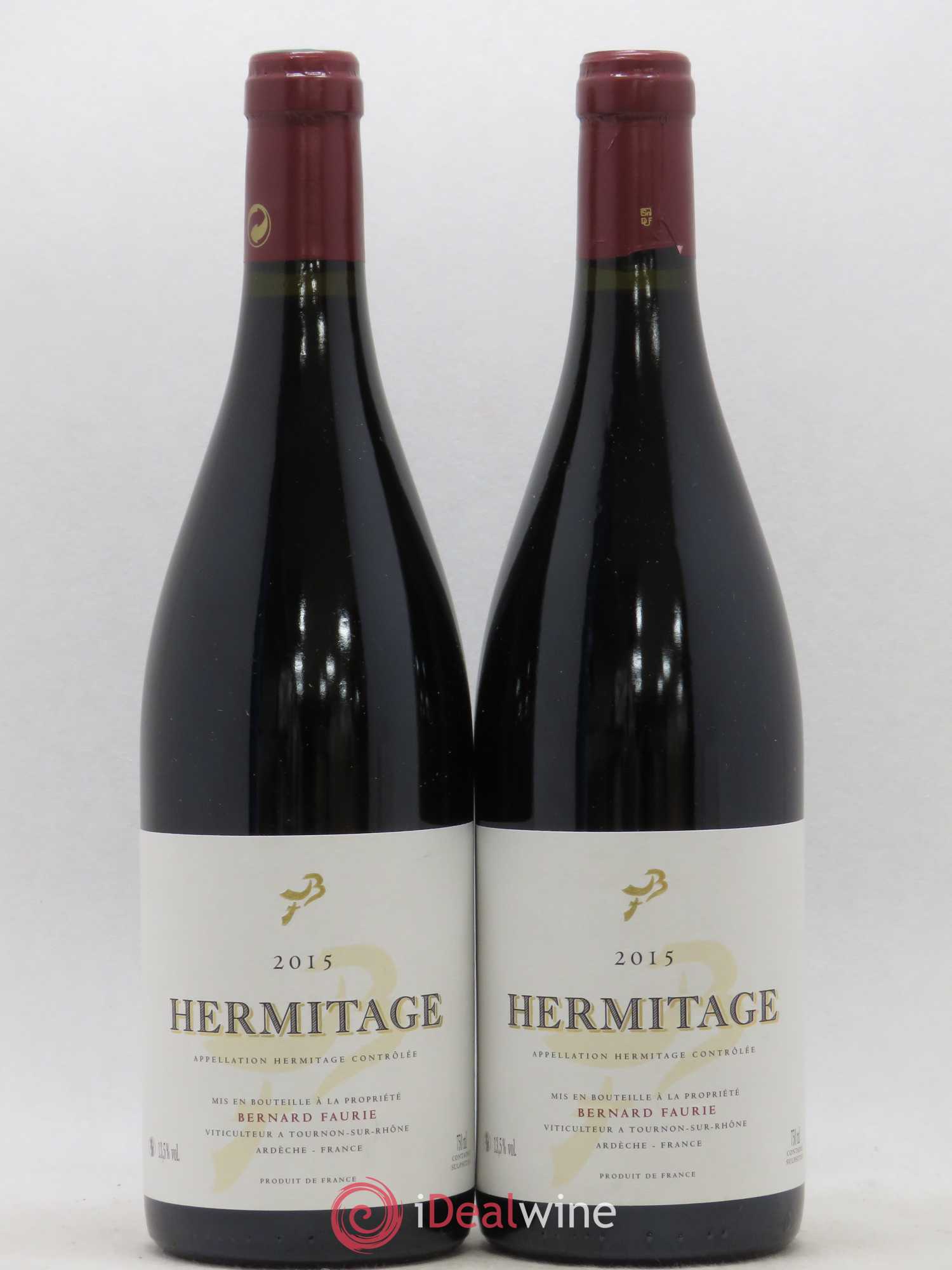 Hermitage Les Bessards (capsule rouge) Bernard Faurie 2015 - Lot de 2 bouteilles - 0