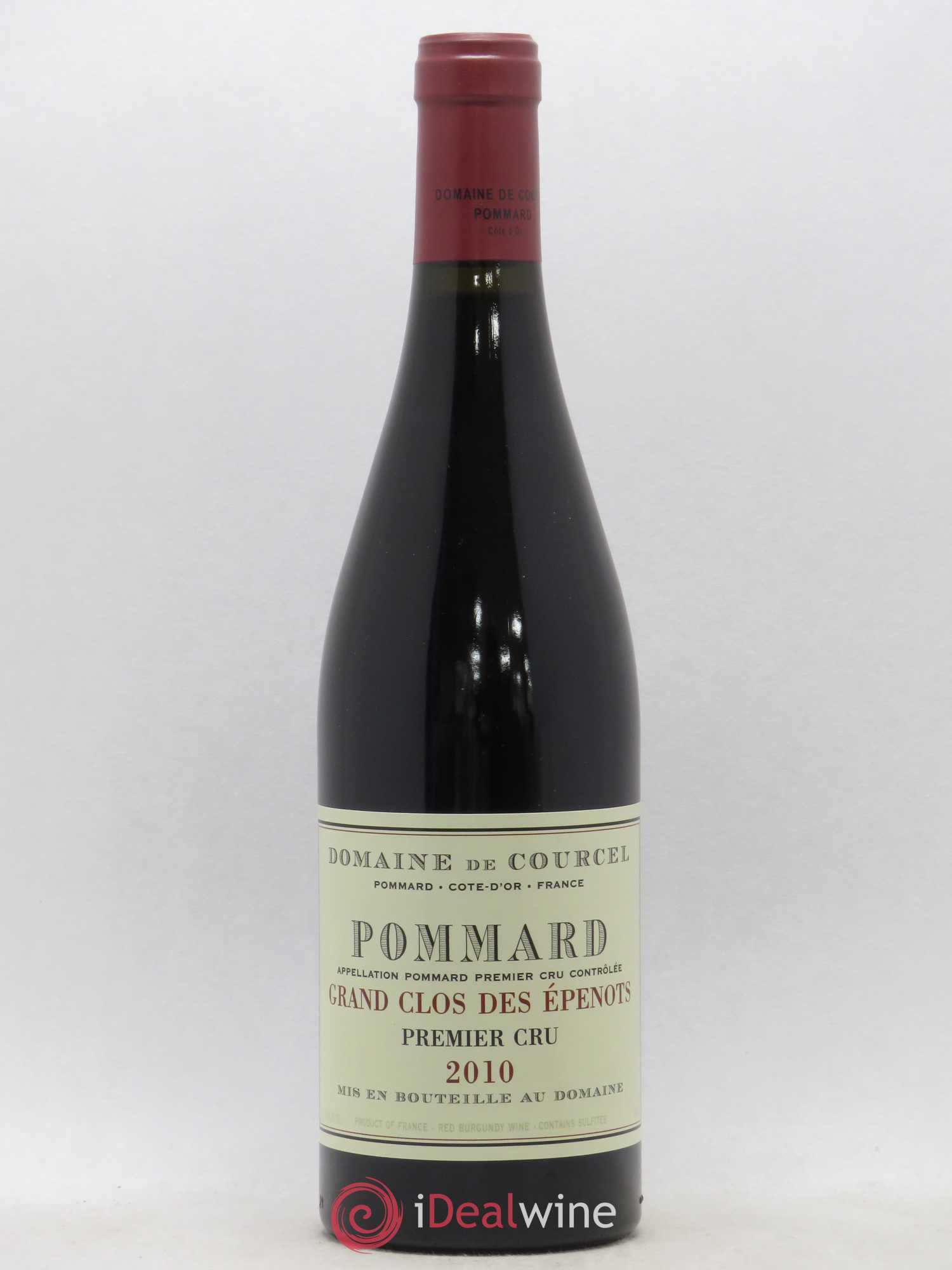 Pommard 1er Cru Grand Clos des Epenots de Courcel (Domaine) 2010 - Lot de 1 bouteille - 0