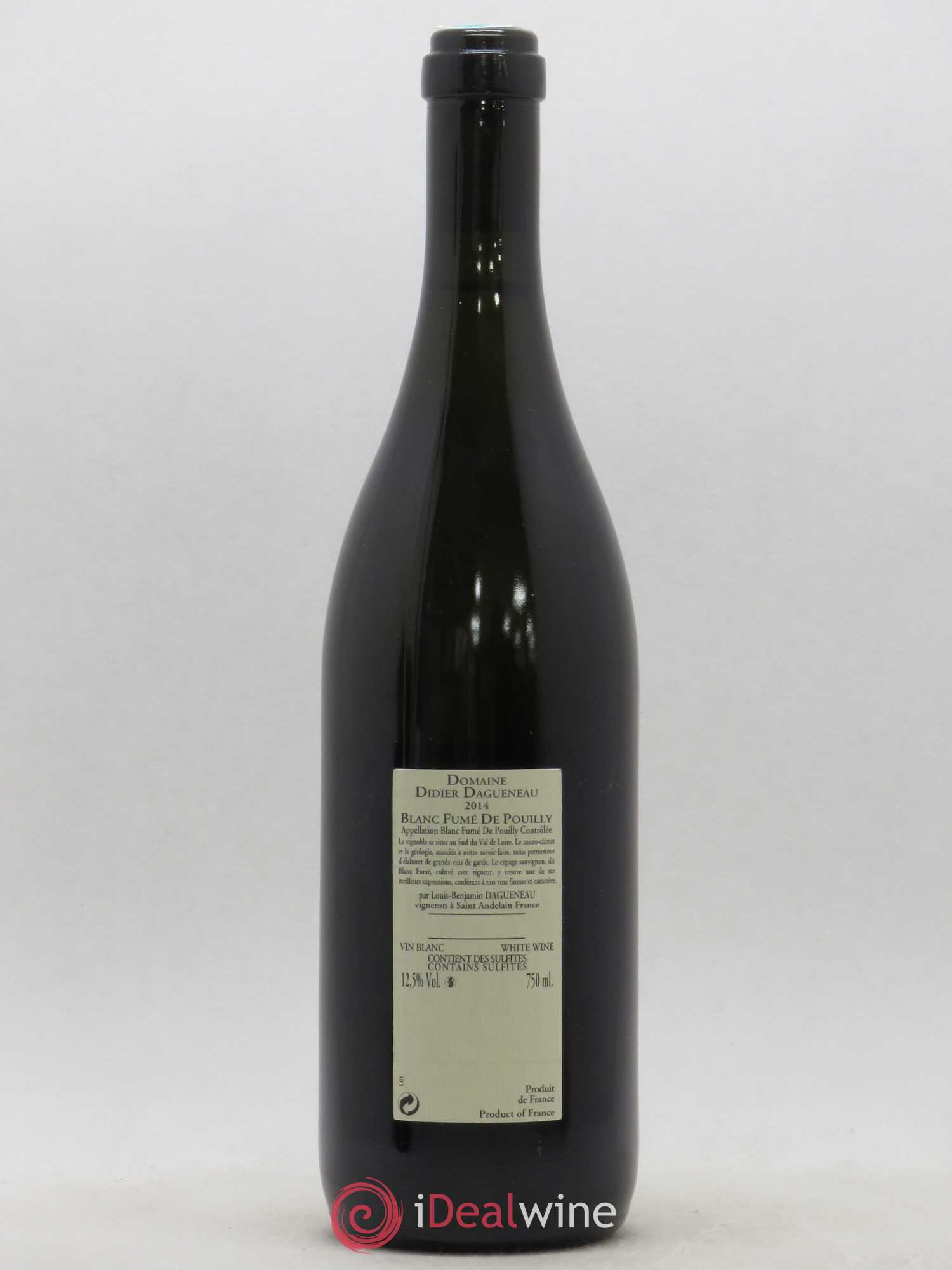 Pouilly-Fumé Blanc Fumé de Pouilly Dagueneau (Domaine Didier - Louis-Benjamin) 2014 - Lot de 1 bouteille - 1