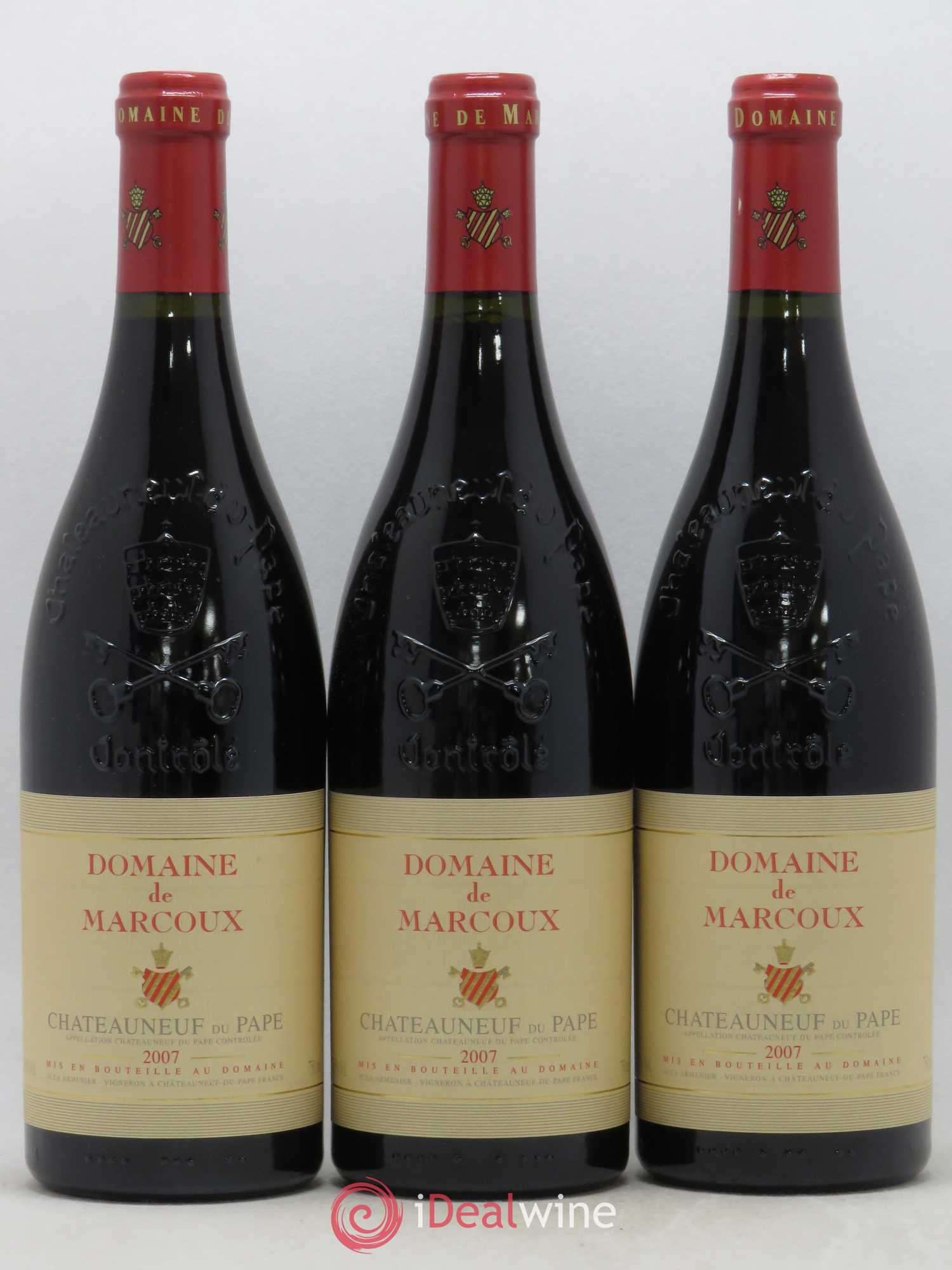 Châteauneuf-du-Pape Marcoux (Domaine de) 2007 - Lot de 3 bouteilles - 0