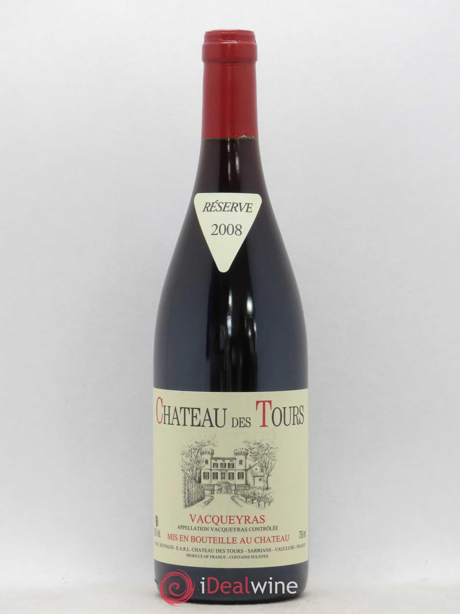Vacqueyras Château des Tours Emmanuel Reynaud 2008 - Lot de 1 bouteille - 0