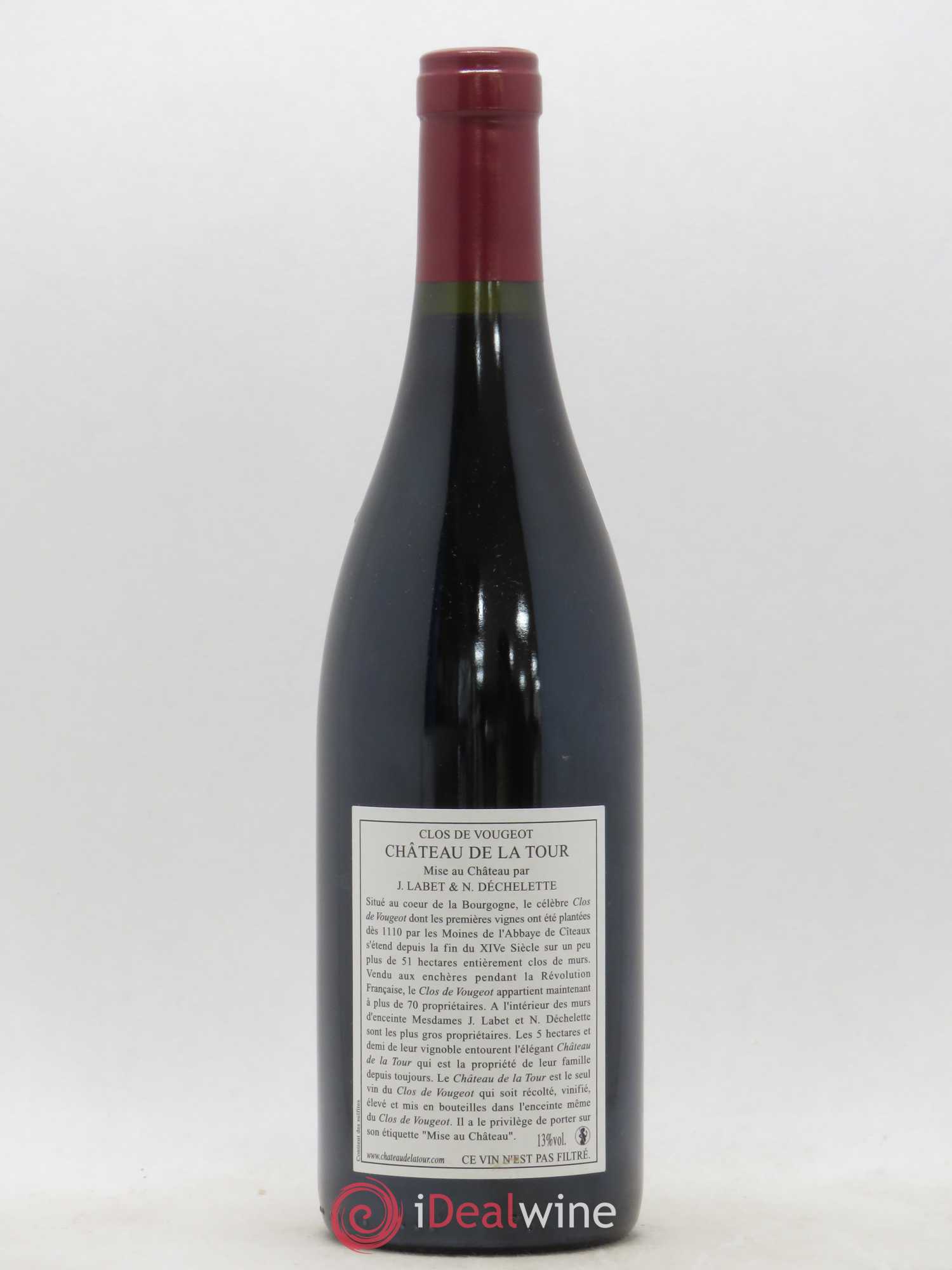 Clos de Vougeot Grand Cru Château de La Tour 2010 - Lot de 1 bouteille - 1