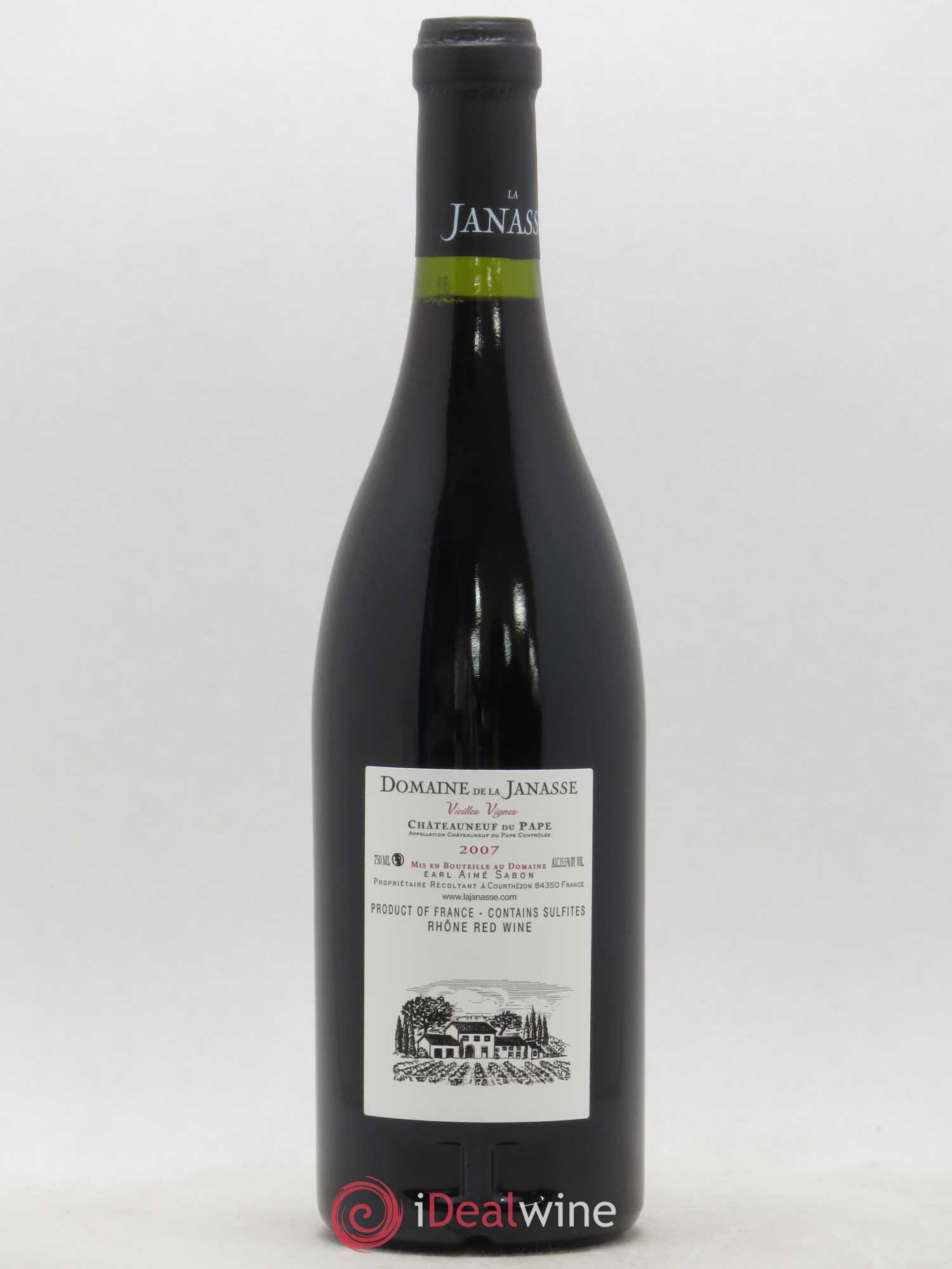Châteauneuf-du-Pape Cuvée Vieilles Vignes La Janasse (Domaine de) 2007 - Lot de 1 bouteille - 1