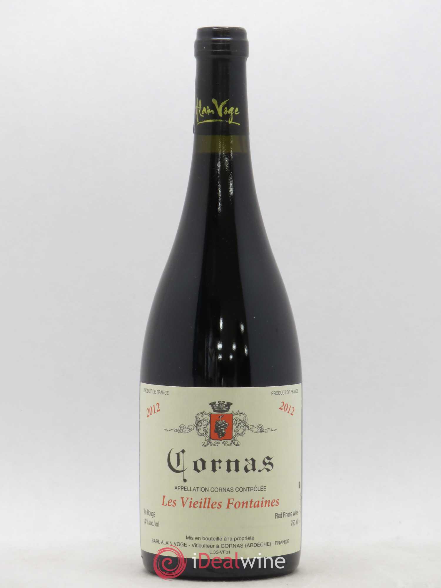 Cornas Les Vieilles Fontaines Alain Voge (Domaine) 2012 - Lot de 1 bouteille - 0