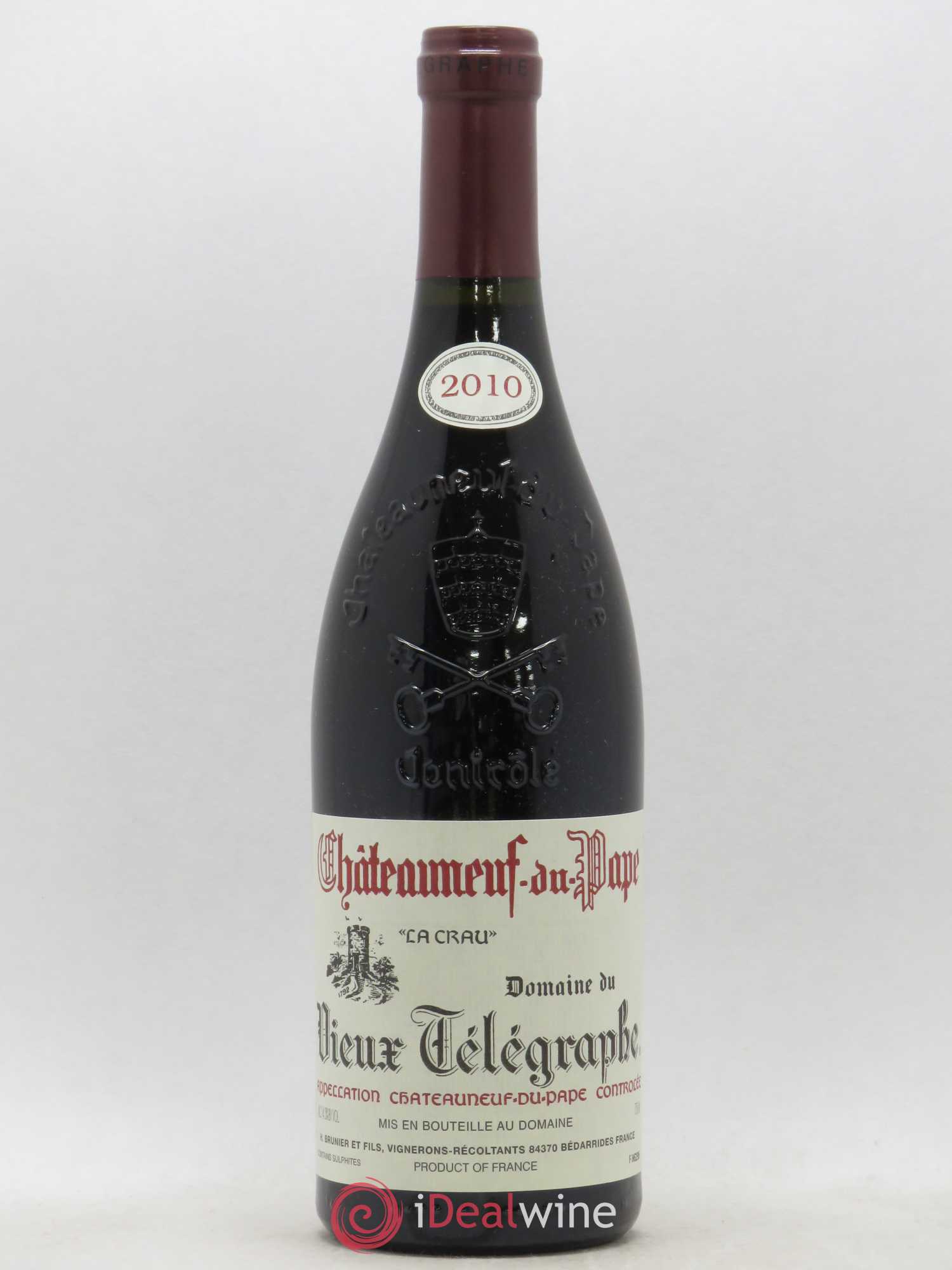 Châteauneuf-du-Pape Vieux Télégraphe (Domaine du) Vignobles Brunier 2010 - Lot de 1 bouteille - 0