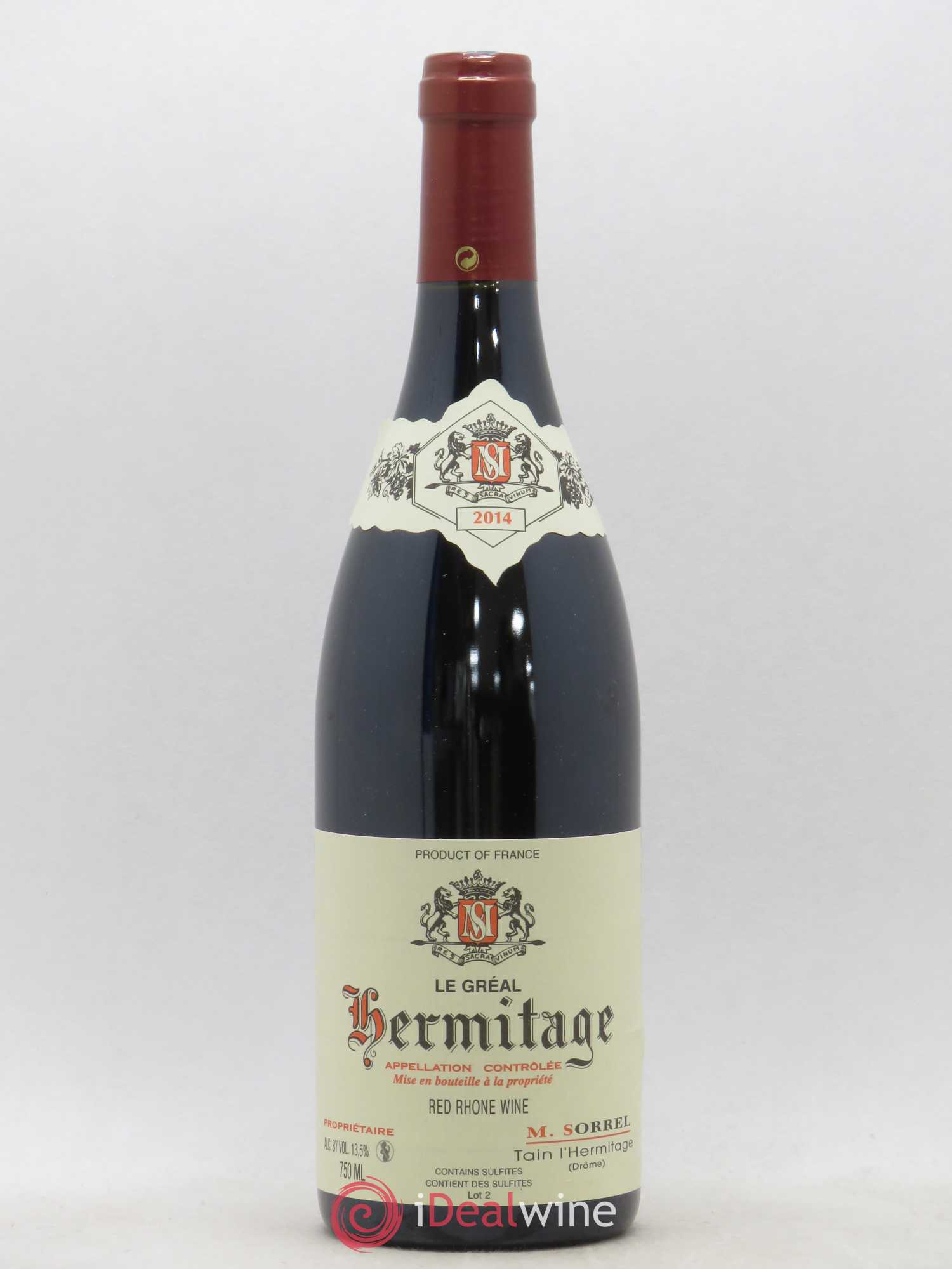 Hermitage Le Gréal Marc Sorrel 2014 - Lot de 1 bouteille - 0