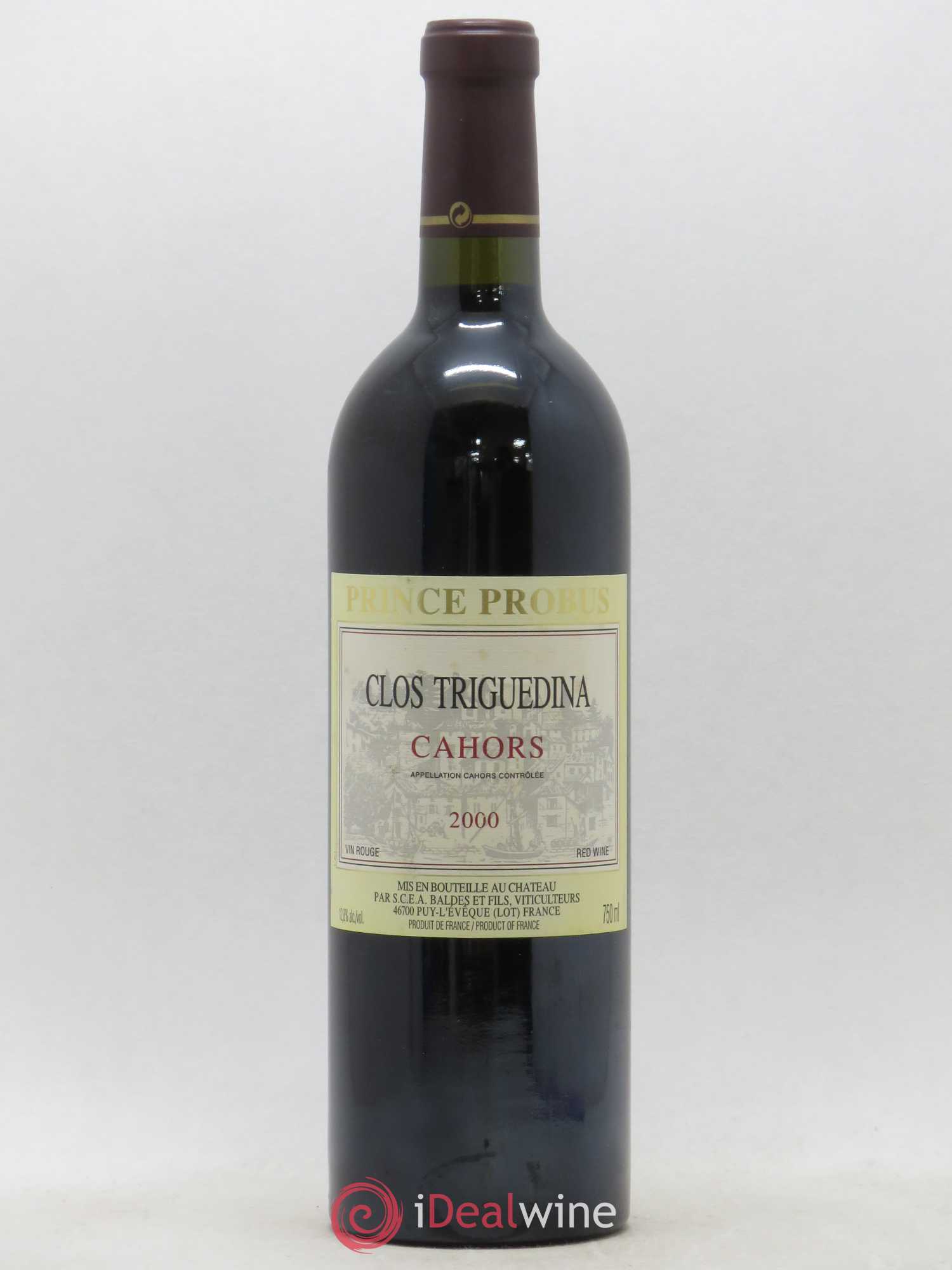 Cahors Clos Triguedina Probus Jean-Luc Baldès 2000 - Lot de 1 bouteille - 0