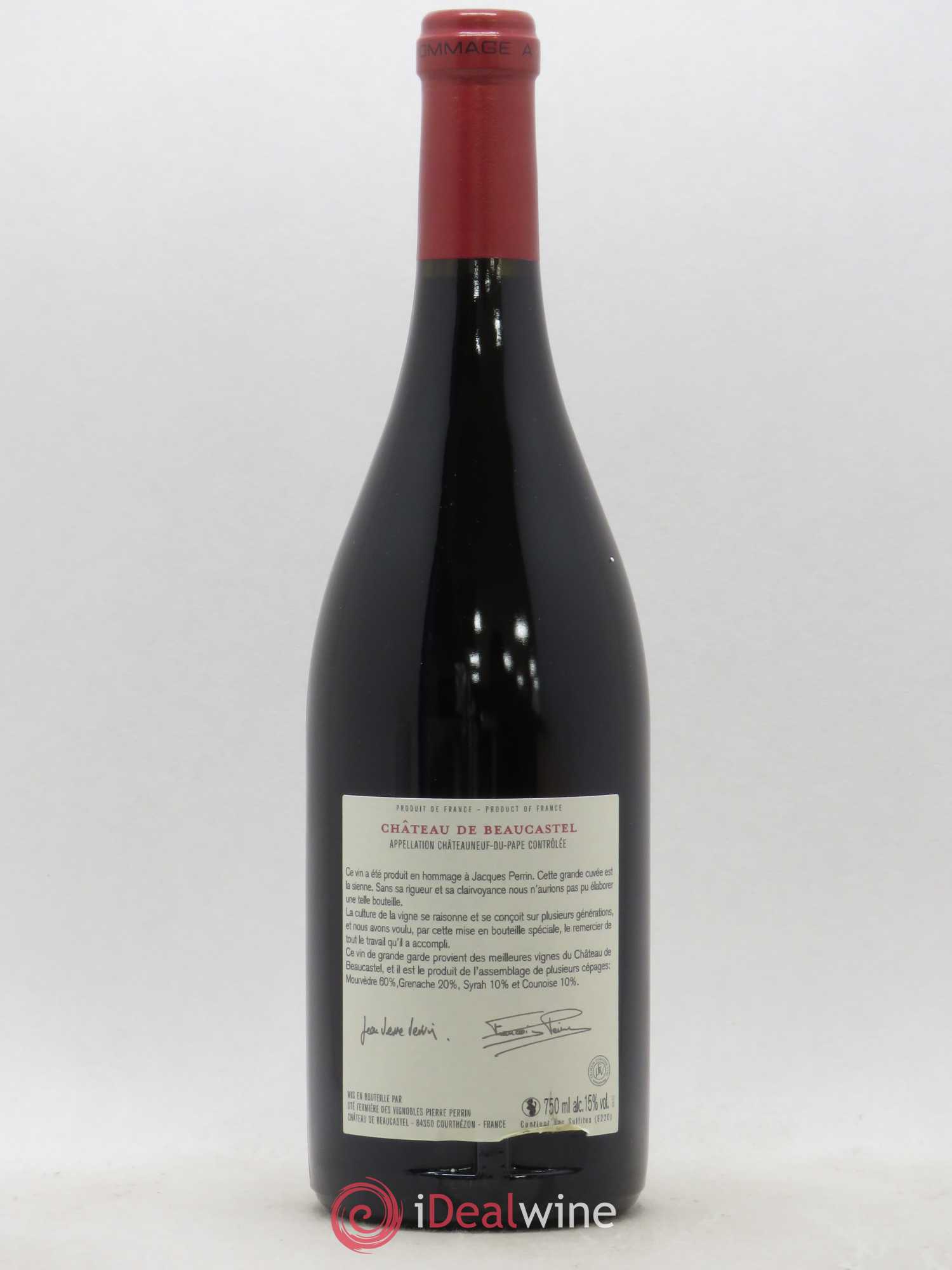 Châteauneuf-du-Pape Château de Beaucastel Hommage à Jacques Perrin Famille Perrin 2010 - Posten von 1 Flasche - 1