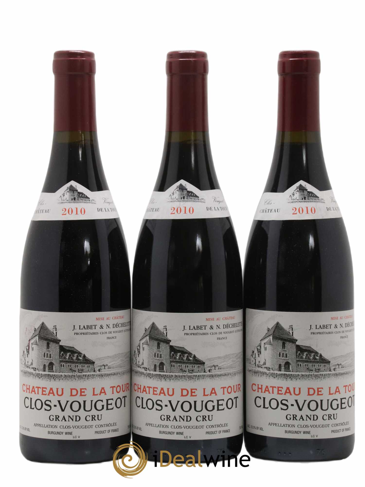 Clos de Vougeot Grand Cru Château de La Tour 2010 - Lot de 3 bouteilles - 0