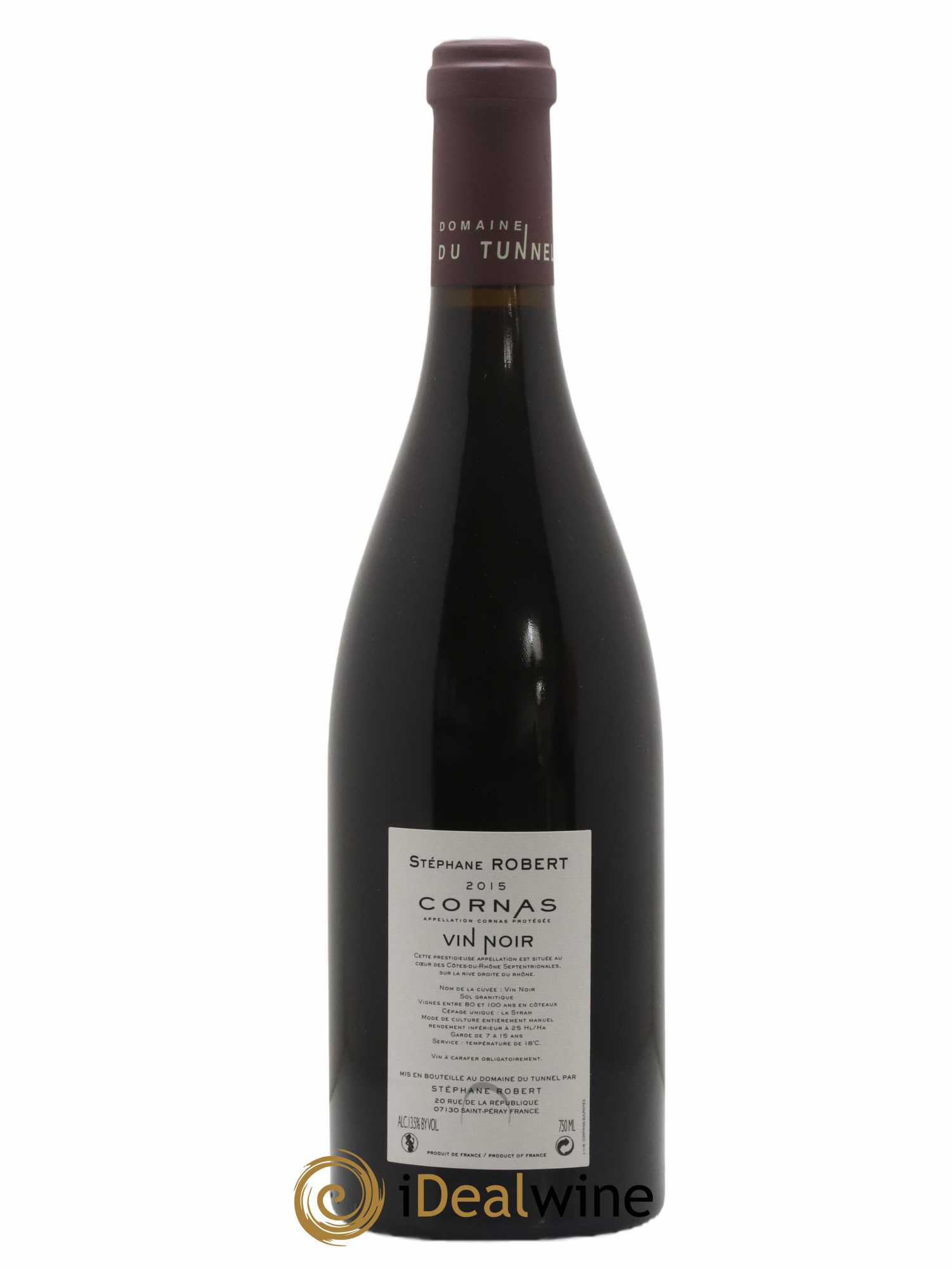Cornas Vin Noir Tunnel (Domaine du) 2015 - Lot de 1 bouteille - 1