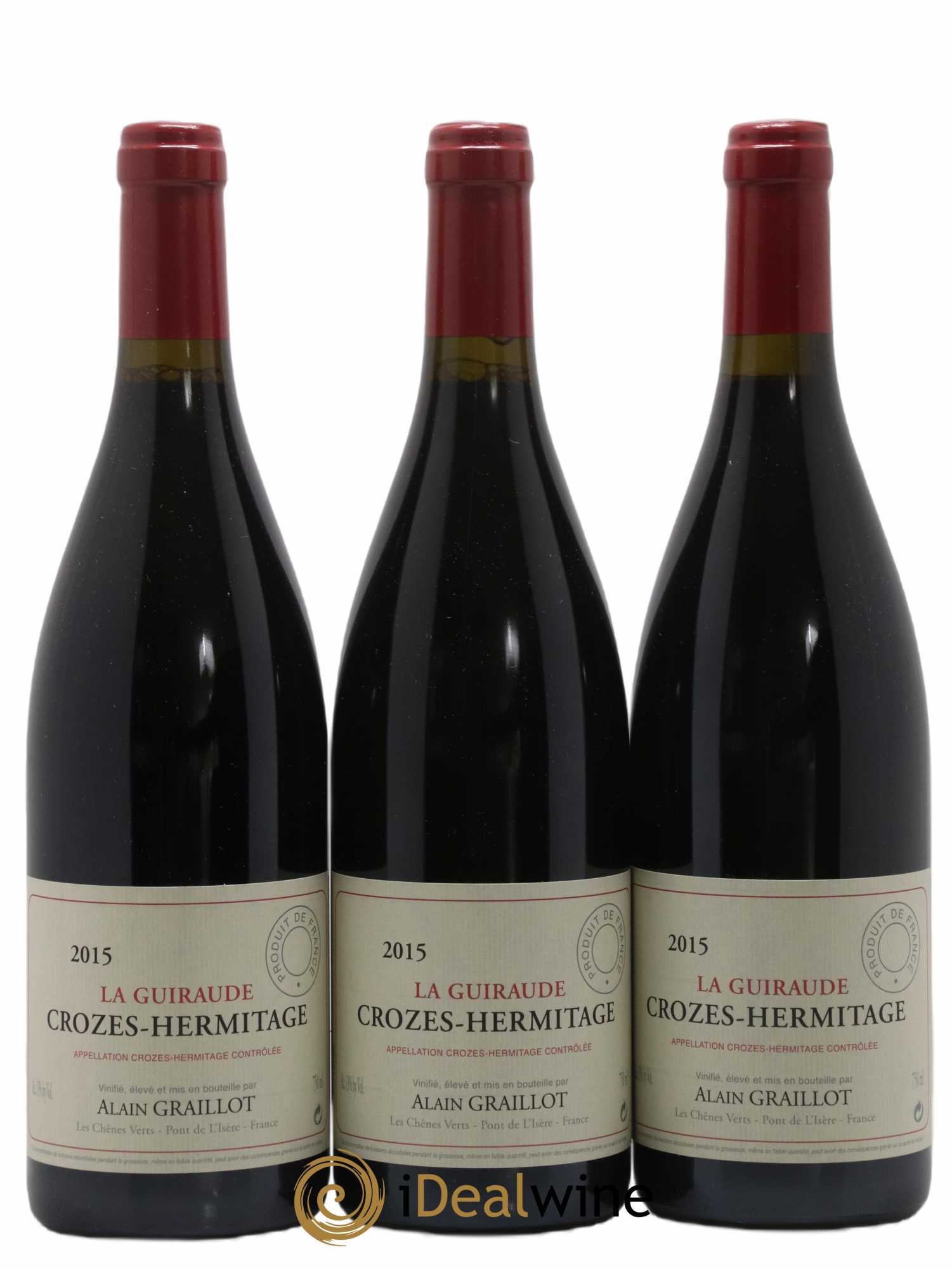 Crozes-Hermitage La Guiraude Domaine Graillot 2015 - Lot de 3 bouteilles - 0