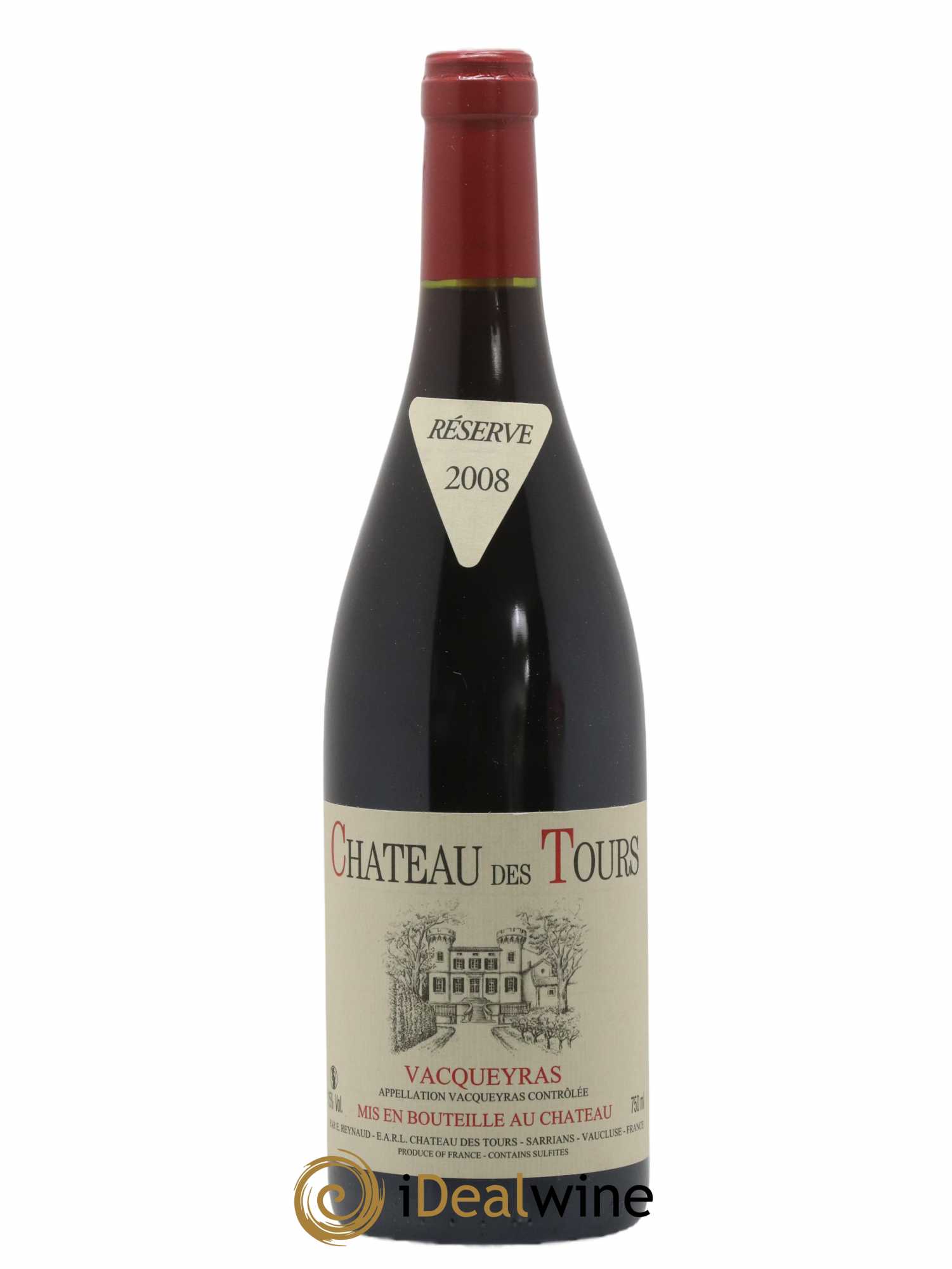 Vacqueyras Château des Tours Emmanuel Reynaud 2008 - Lot de 1 bouteille - 0