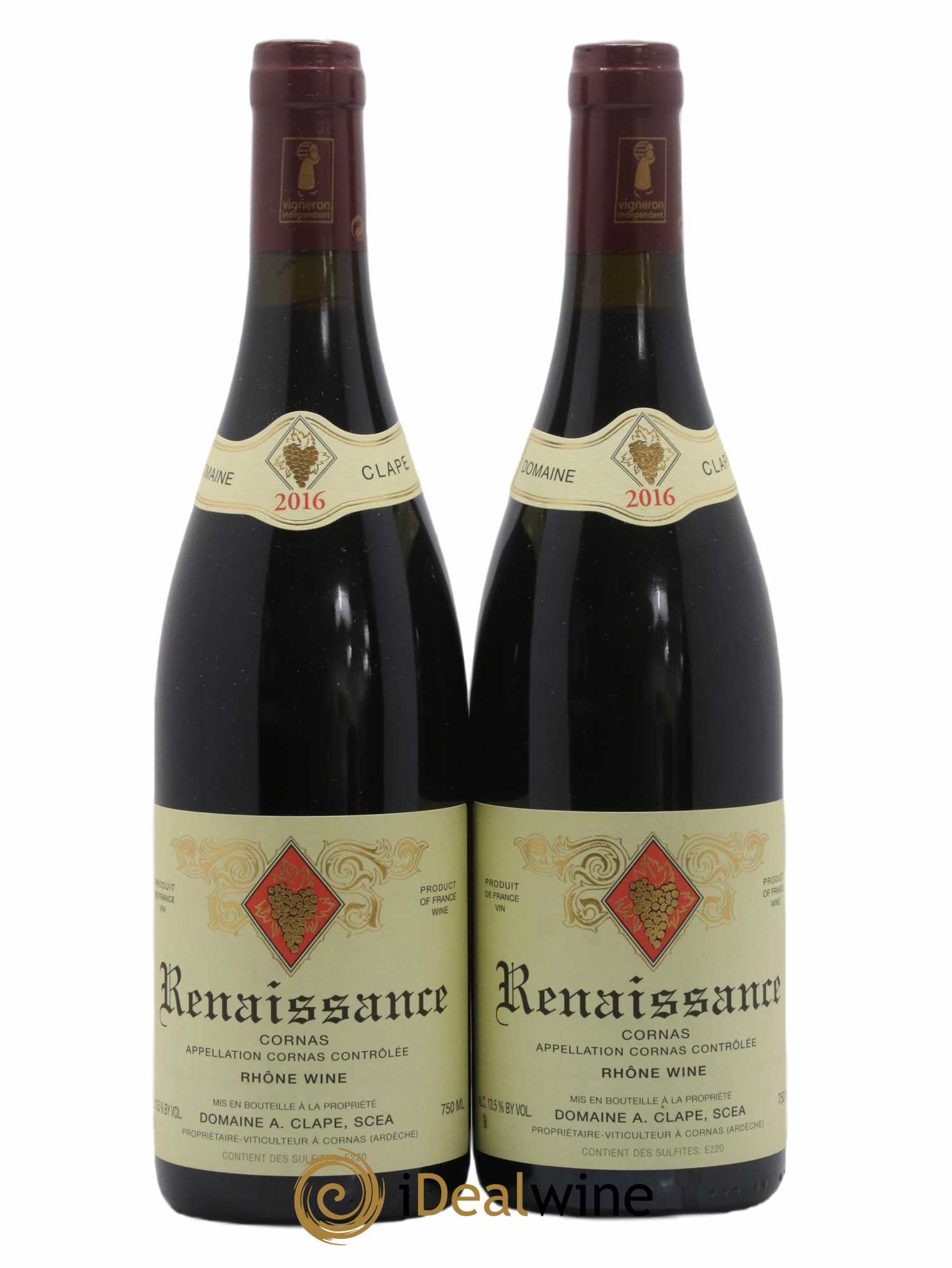 Cornas Renaissance Auguste Clape 2016 - Posten von 2 Flaschen - 0