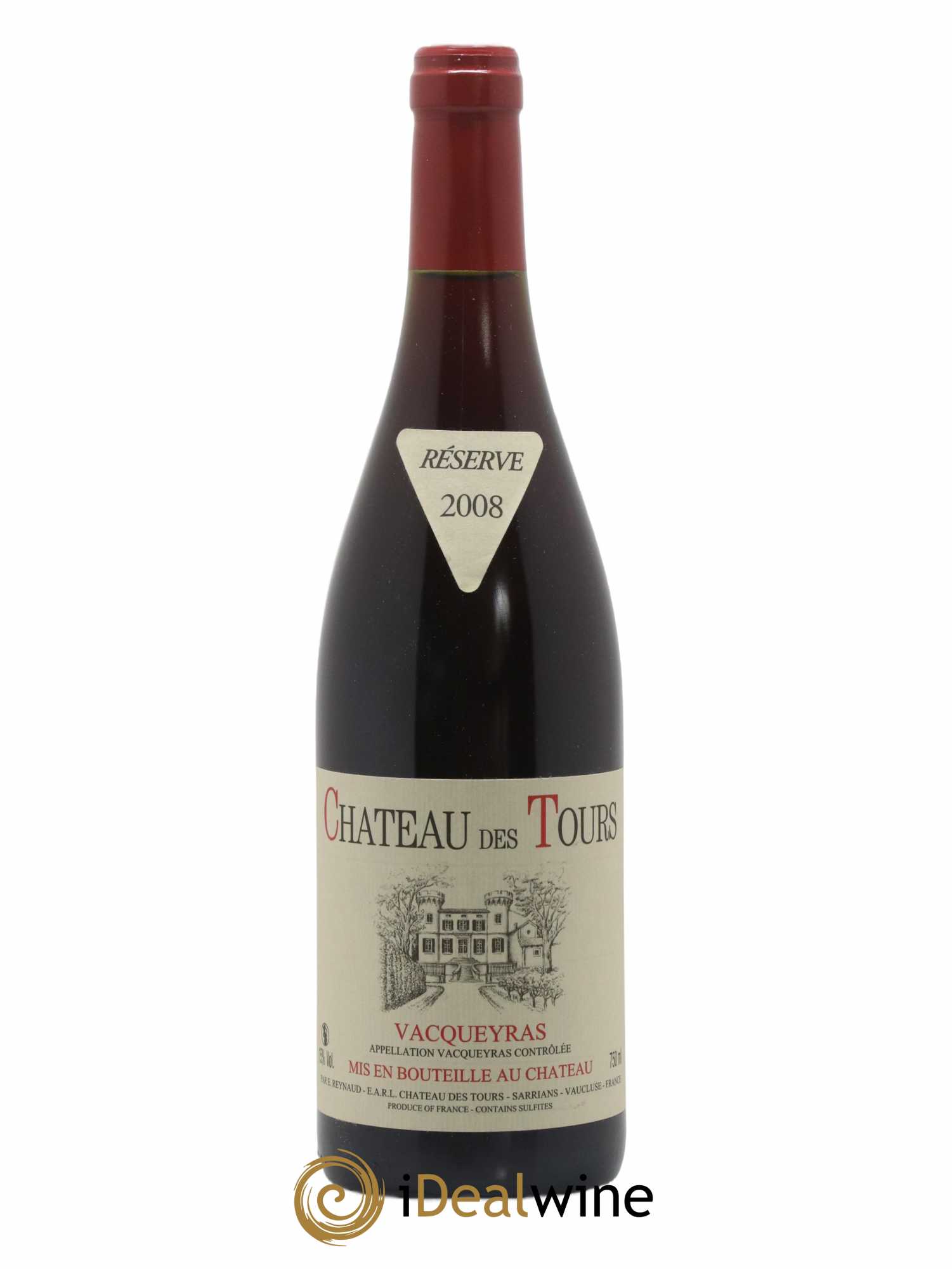 Vacqueyras Château des Tours Emmanuel Reynaud 2008 - Lot de 1 bouteille - 0