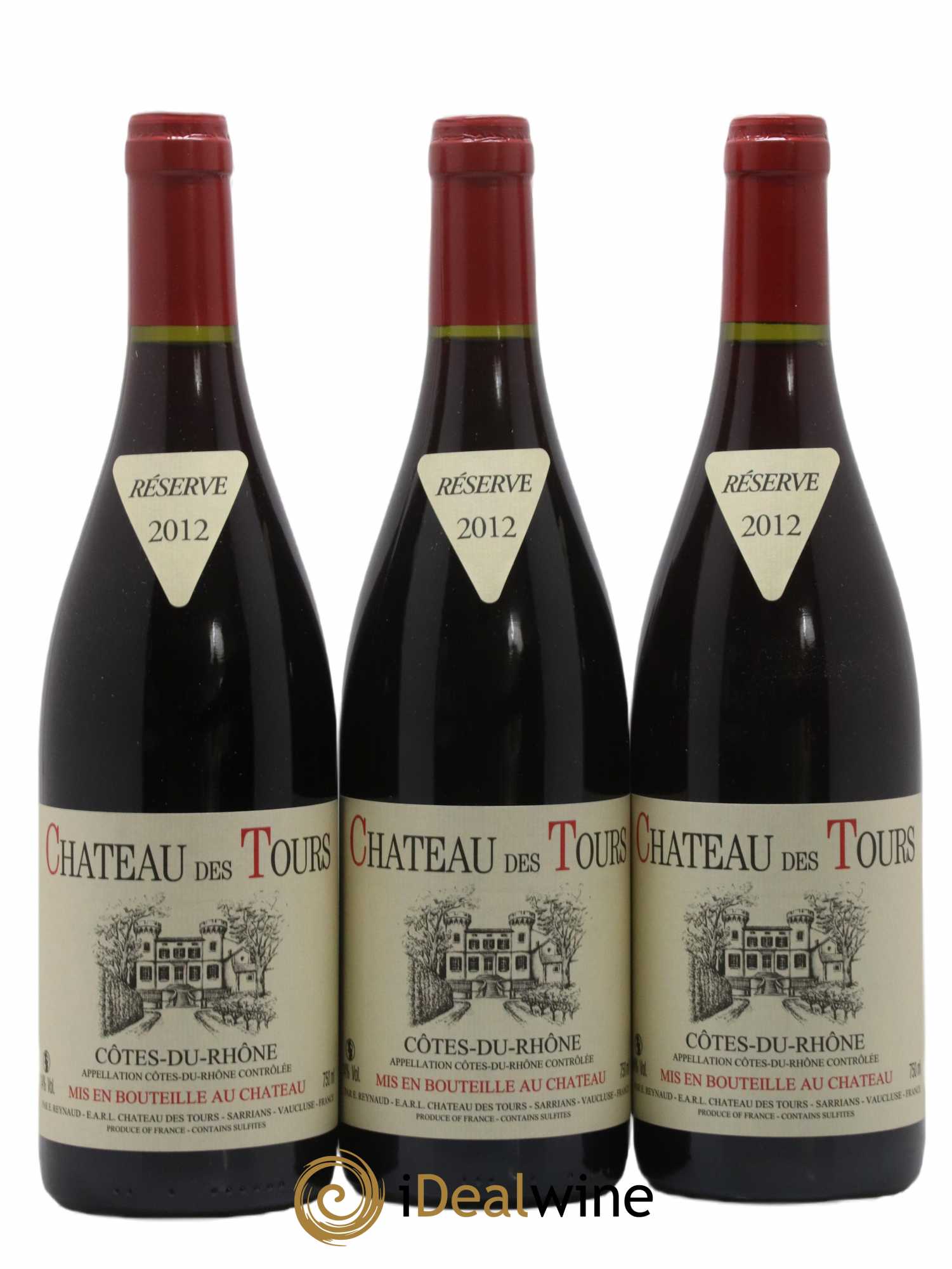 Côtes-du-Rhône Château des Tours Emmanuel Reynaud 2012 - Lot de 5 bouteilles - 1