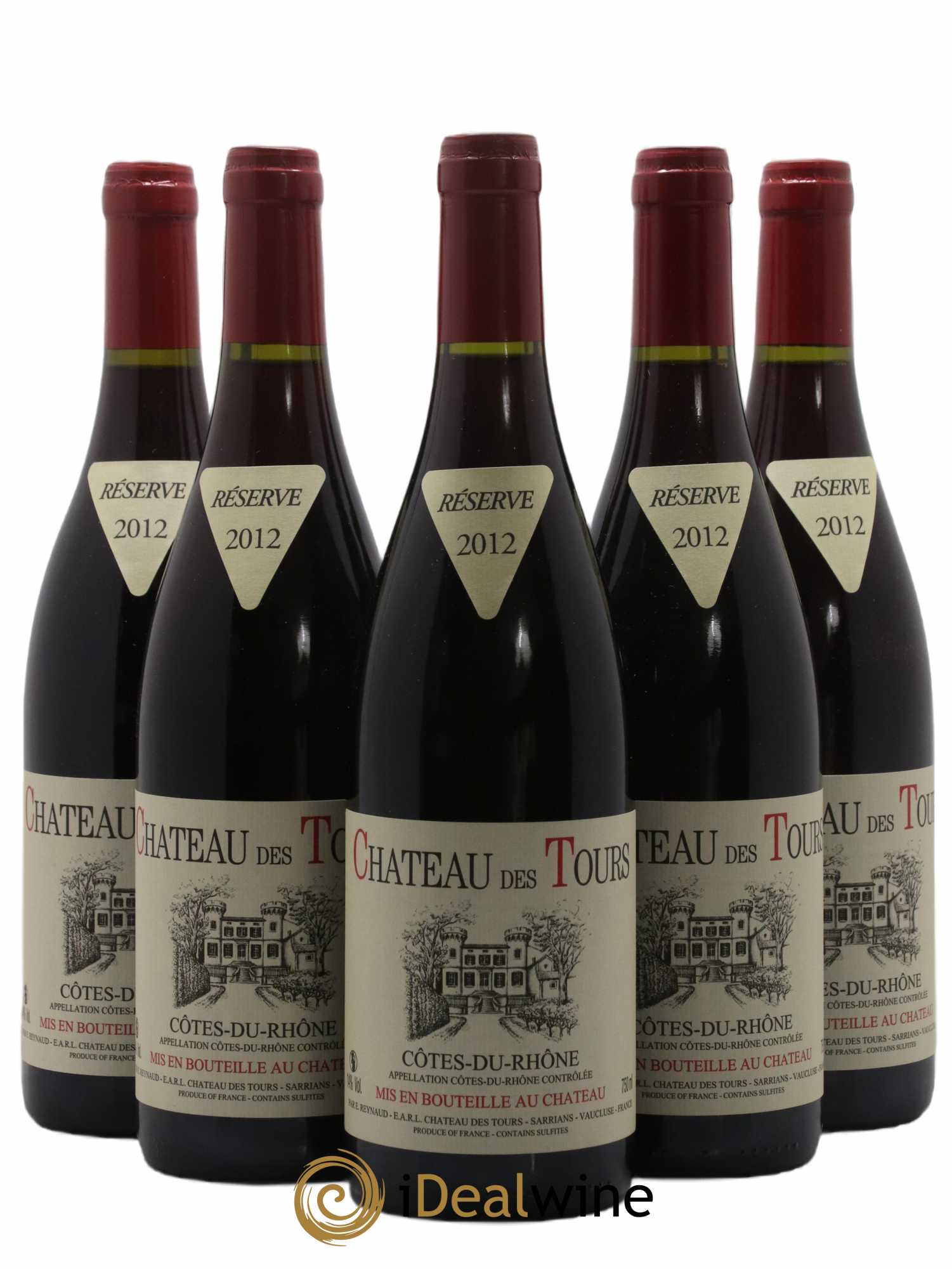 Côtes-du-Rhône Château des Tours Emmanuel Reynaud 2012 - Lot de 5 bouteilles - 0