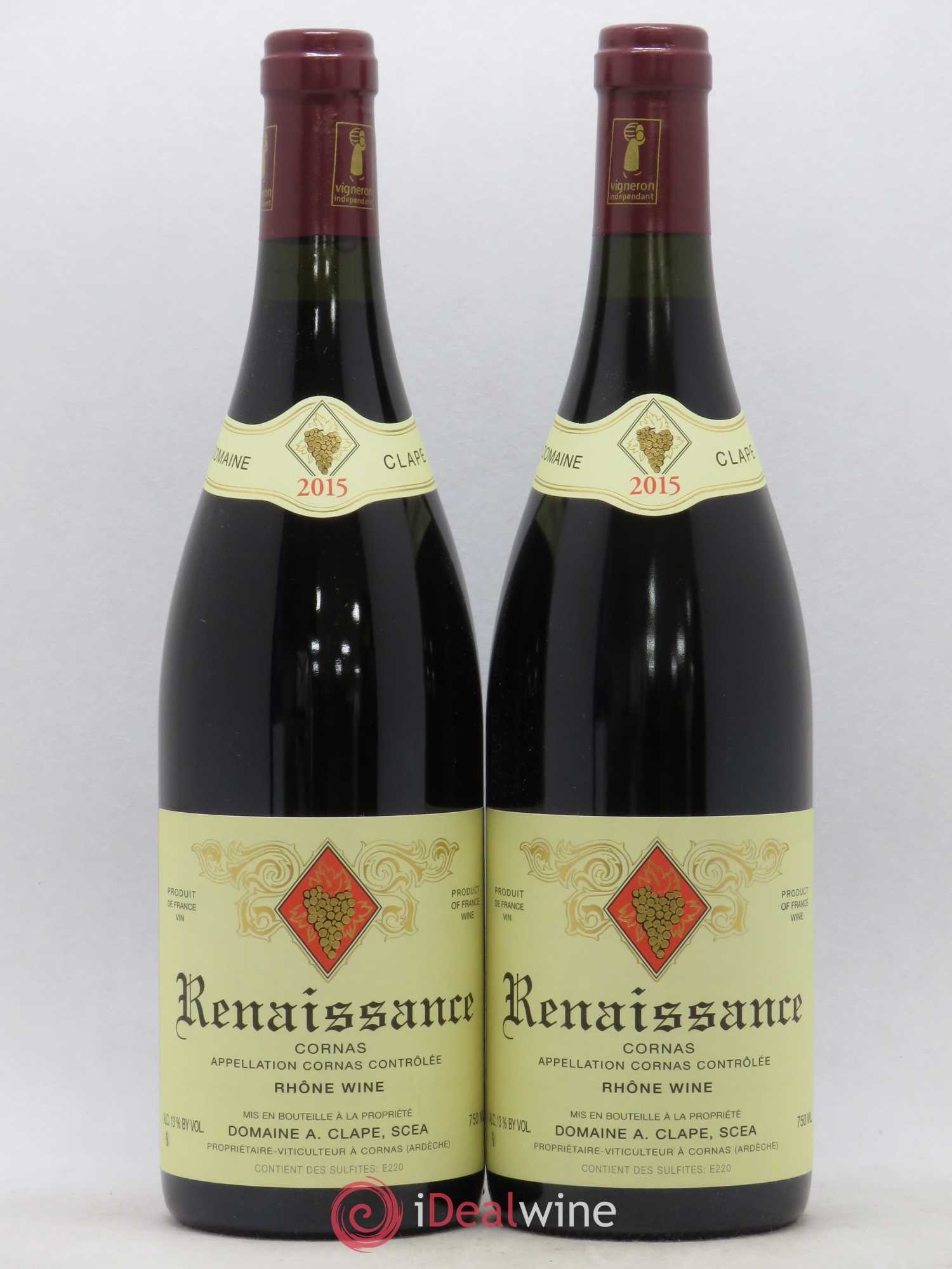 Cornas Renaissance Auguste Clape 2015 - Posten von 2 Flaschen - 0