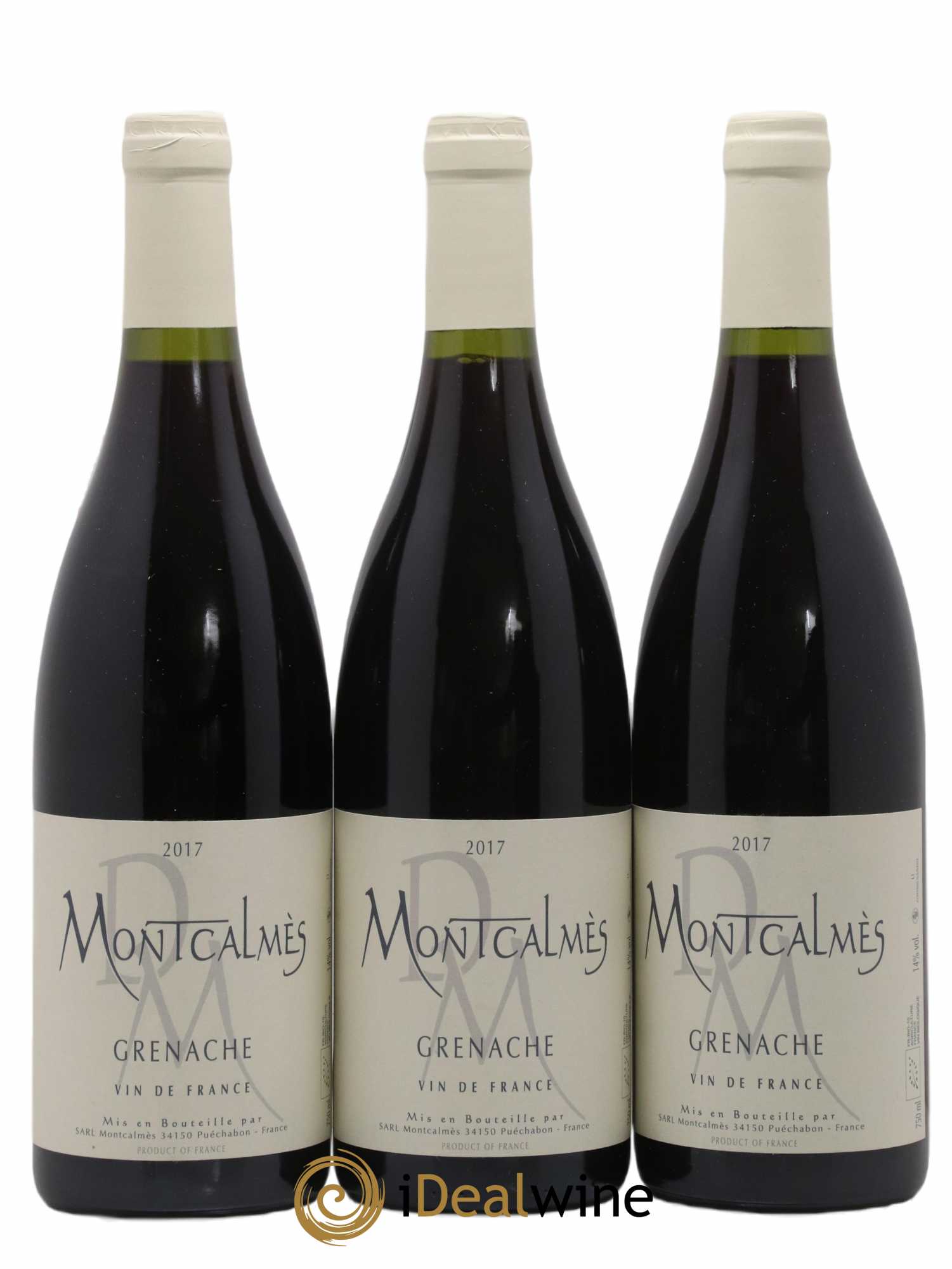 Vin de France Domaine de Montcalmès Grenache Frédéric Pourtalié 2017 - Lot de 3 bouteilles - 0
