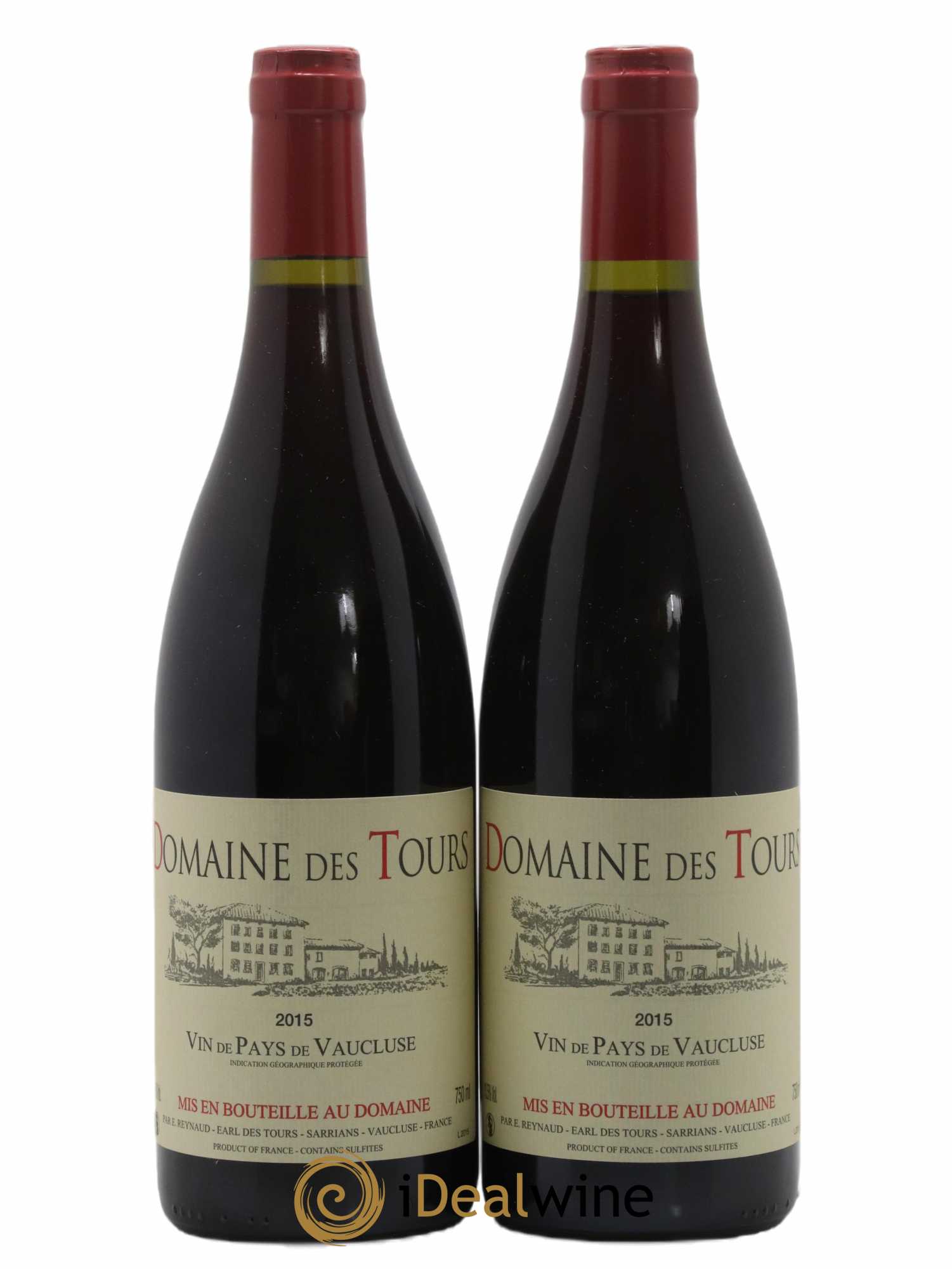 Vaucluse (Vin de Pays de Vaucluse) Domaine des Tours Emmanuel Reynaud 2015 - Lot de 2 bouteilles - 0
