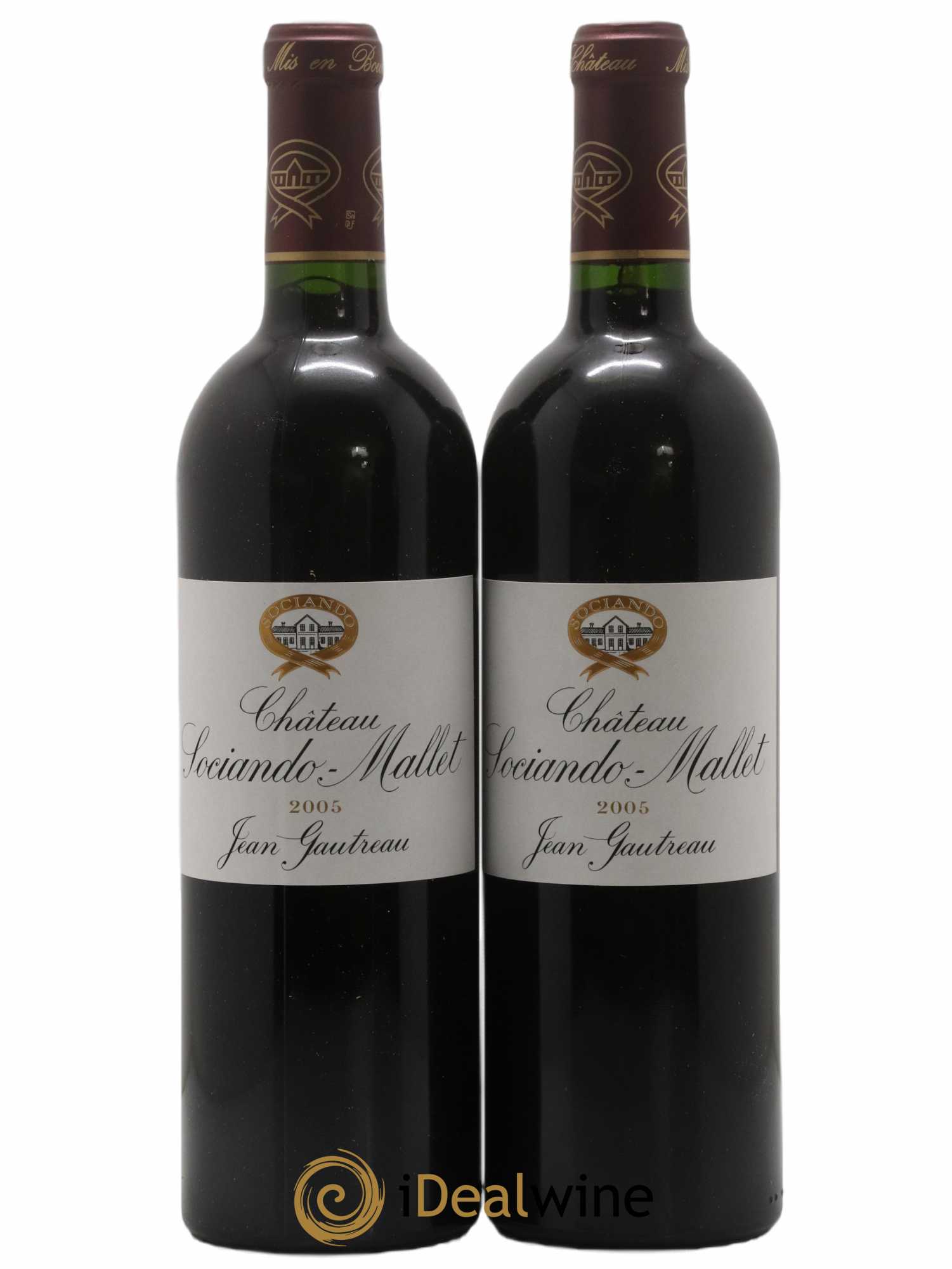 Château Sociando Mallet 2005 - Lot de 2 bouteilles - 0