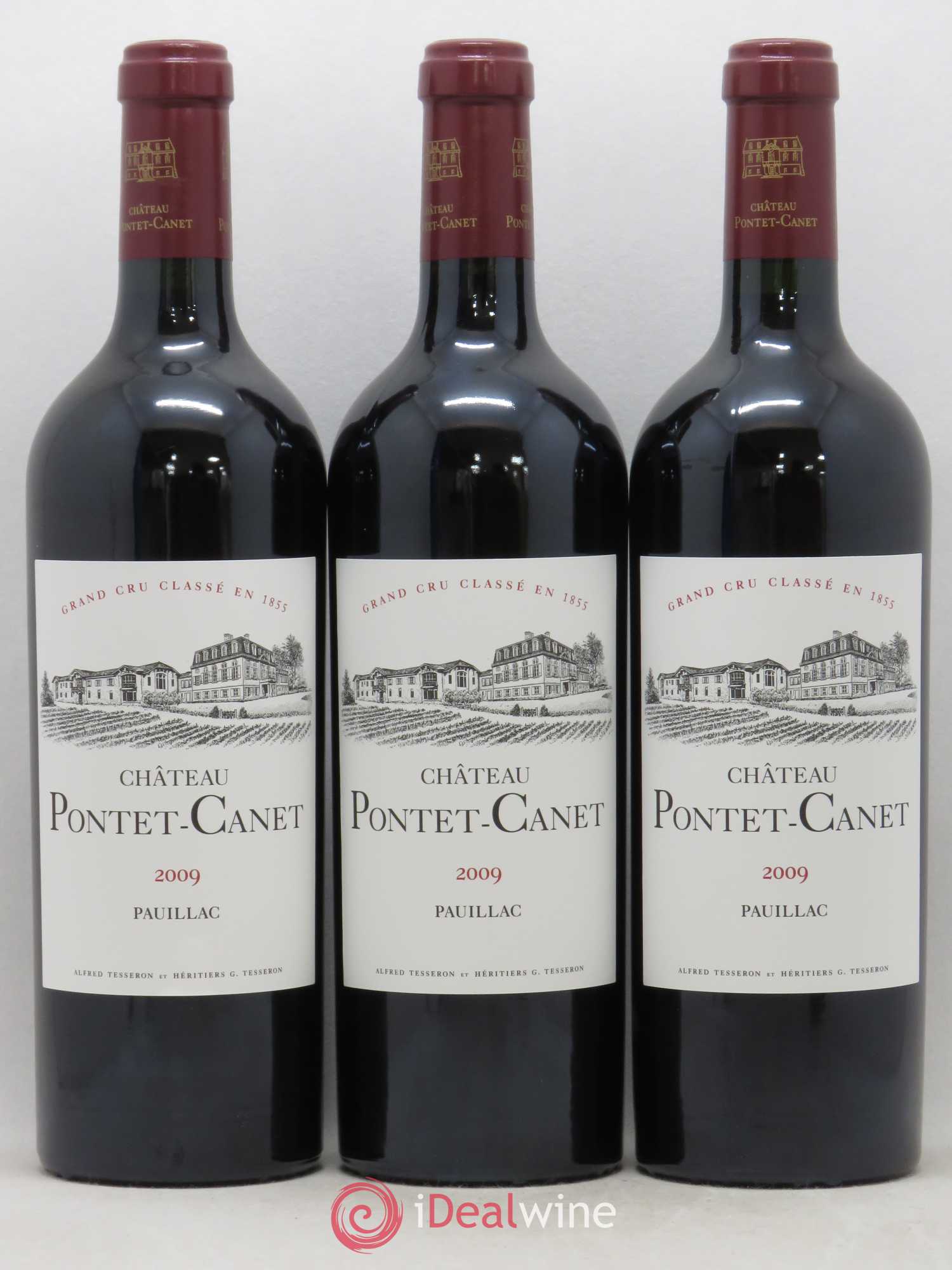 Château Pontet Canet 5ème Grand Cru Classé 2009 - Lot de 3 bouteilles - 0