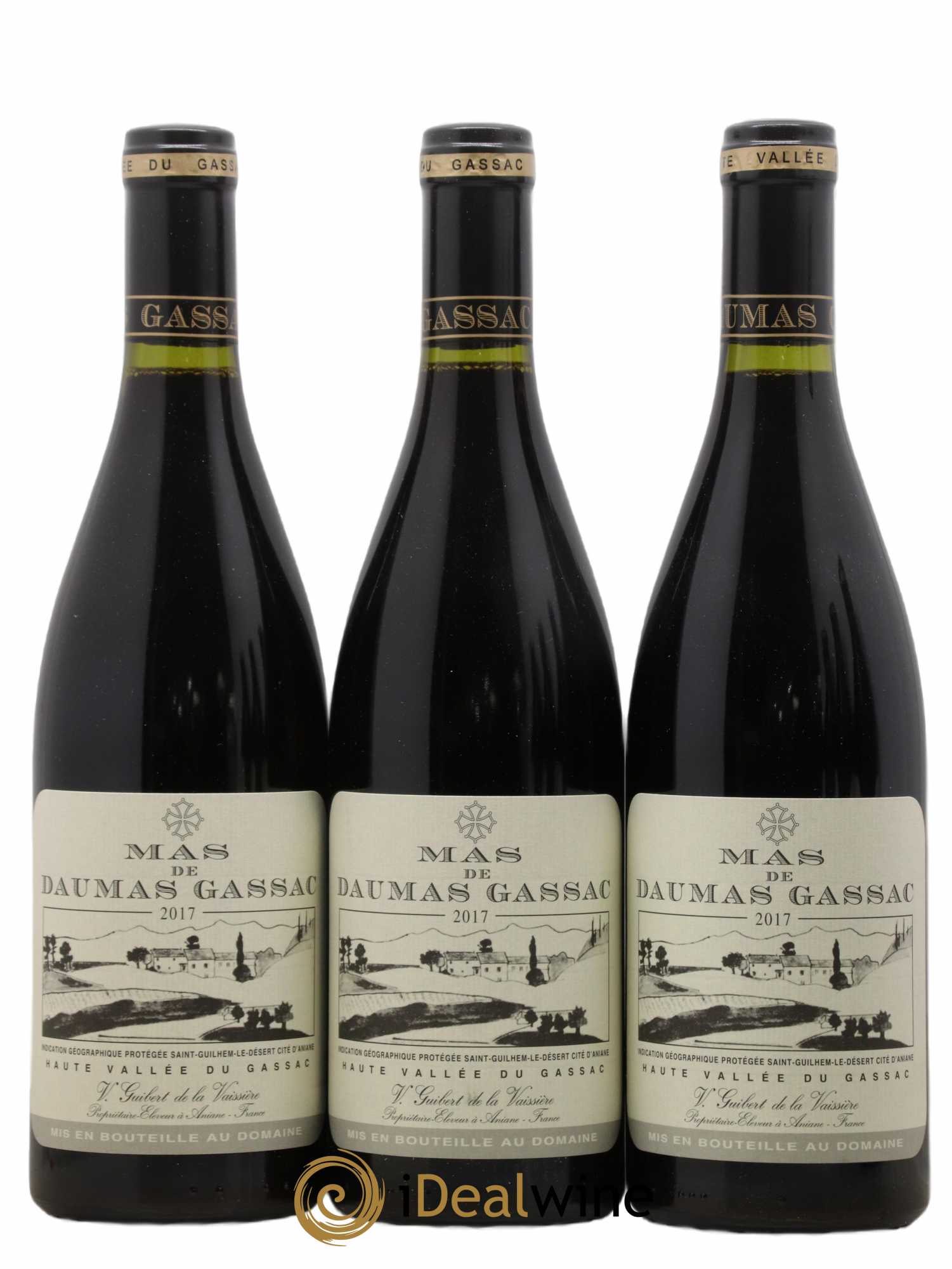 Saint-Guilhem-le-Désert - Cité d'Aniane Mas Daumas Gassac Famille Guibert de La Vaissière 2017 - Lot de 6 bouteilles - 1