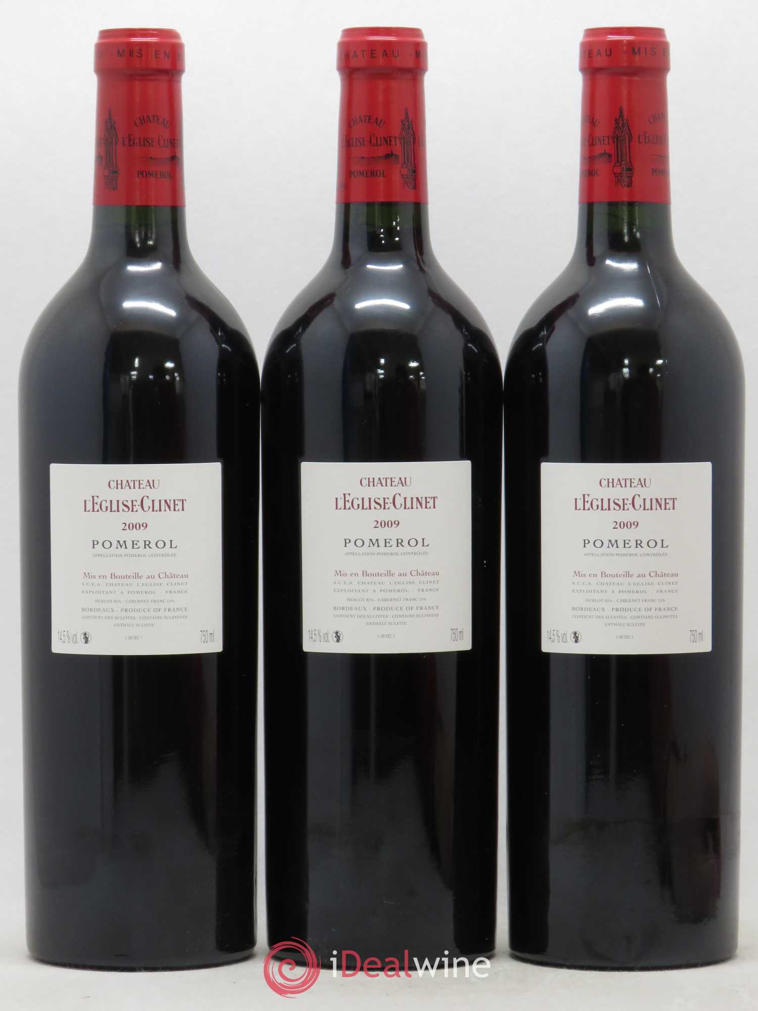 Château l' Église Clinet 2009 - Lot de 3 bouteilles - 1